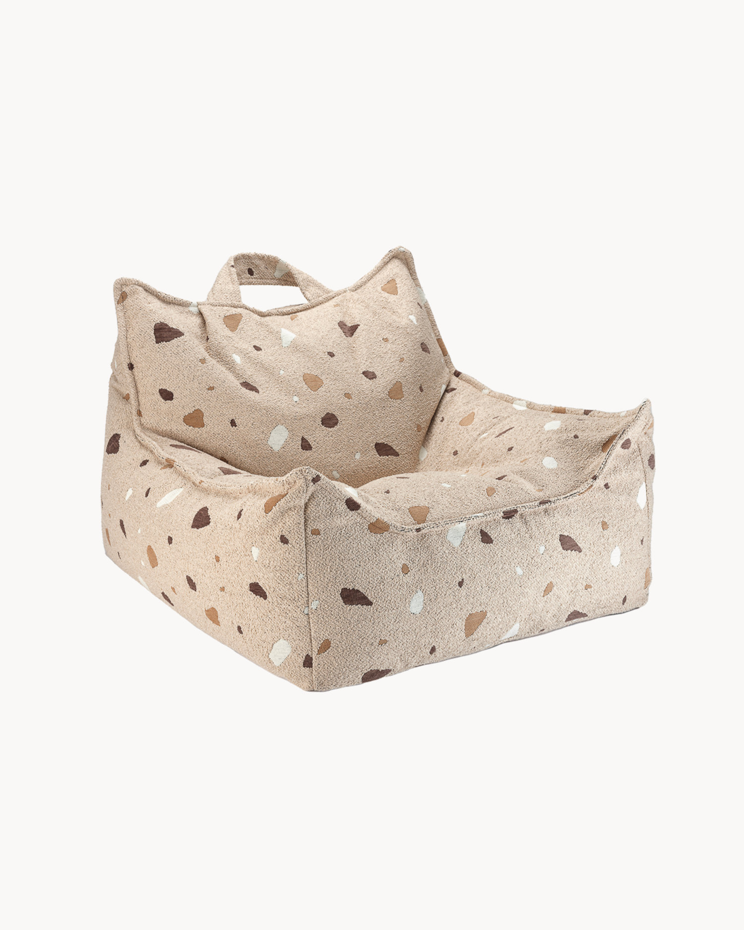 Pouf per bambini in teddy Beanbag Terrazzo