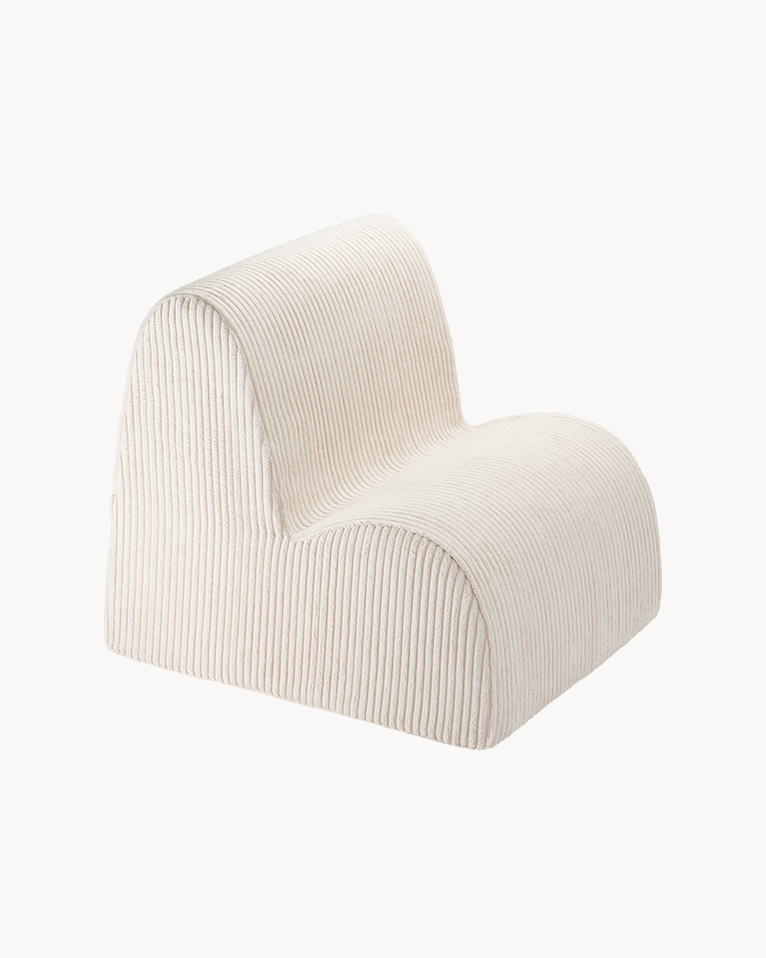 Sedia per bambini in velluto Cloud, bianca