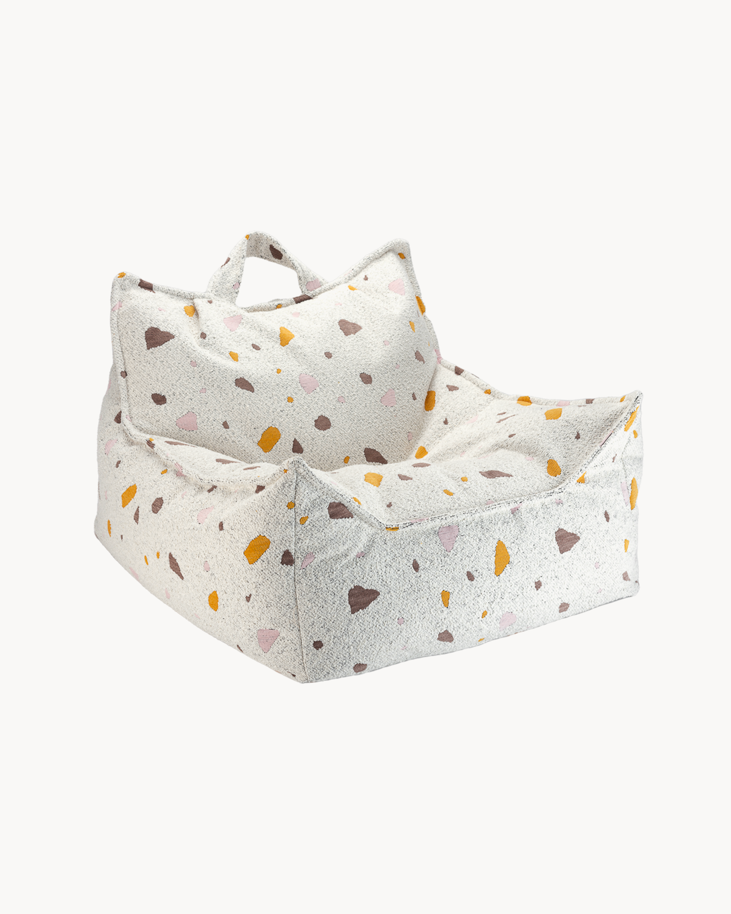 Pouf per bambini in teddy Beanbag Terrazzo