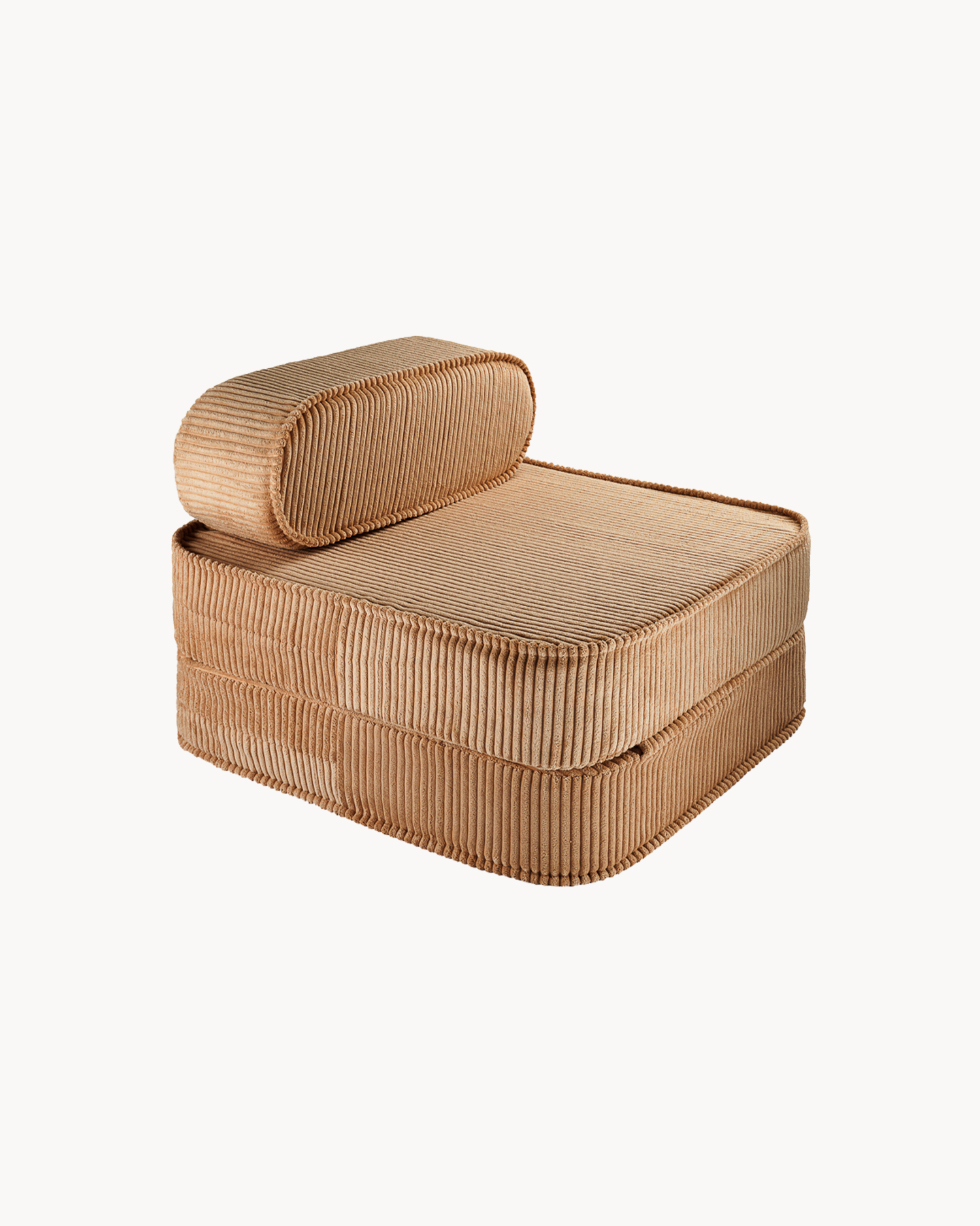 Poltrona per bambini in velluto a coste Flip, marrone