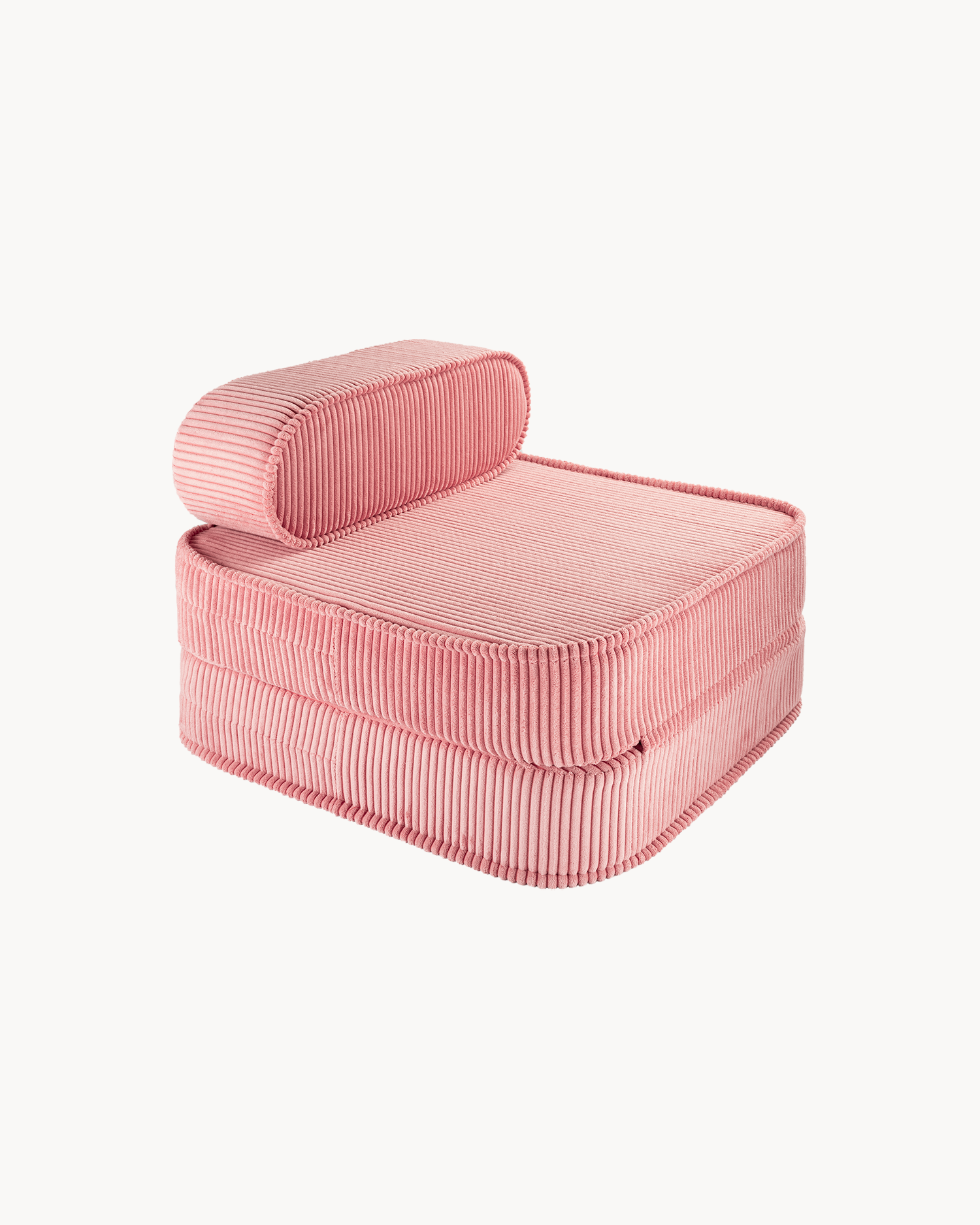 Poltrona per bambini in velluto a coste Flip, rosa