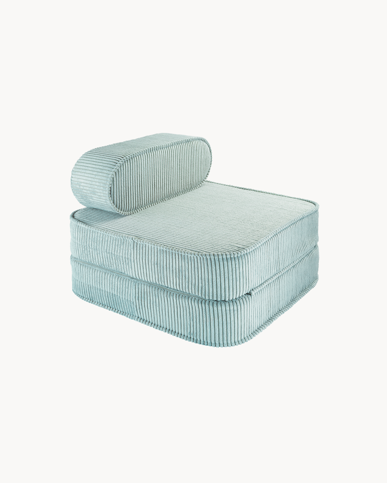 Poltrona per bambini in velluto a coste Flip, menta