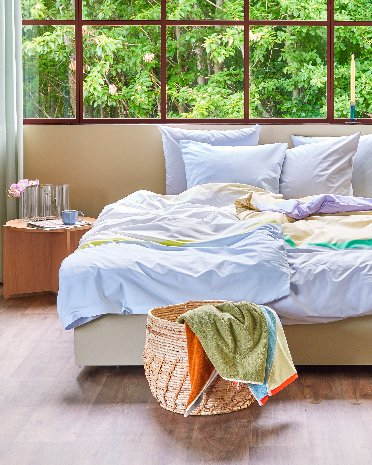 Copripiumino in cotone con federa Block 140x200