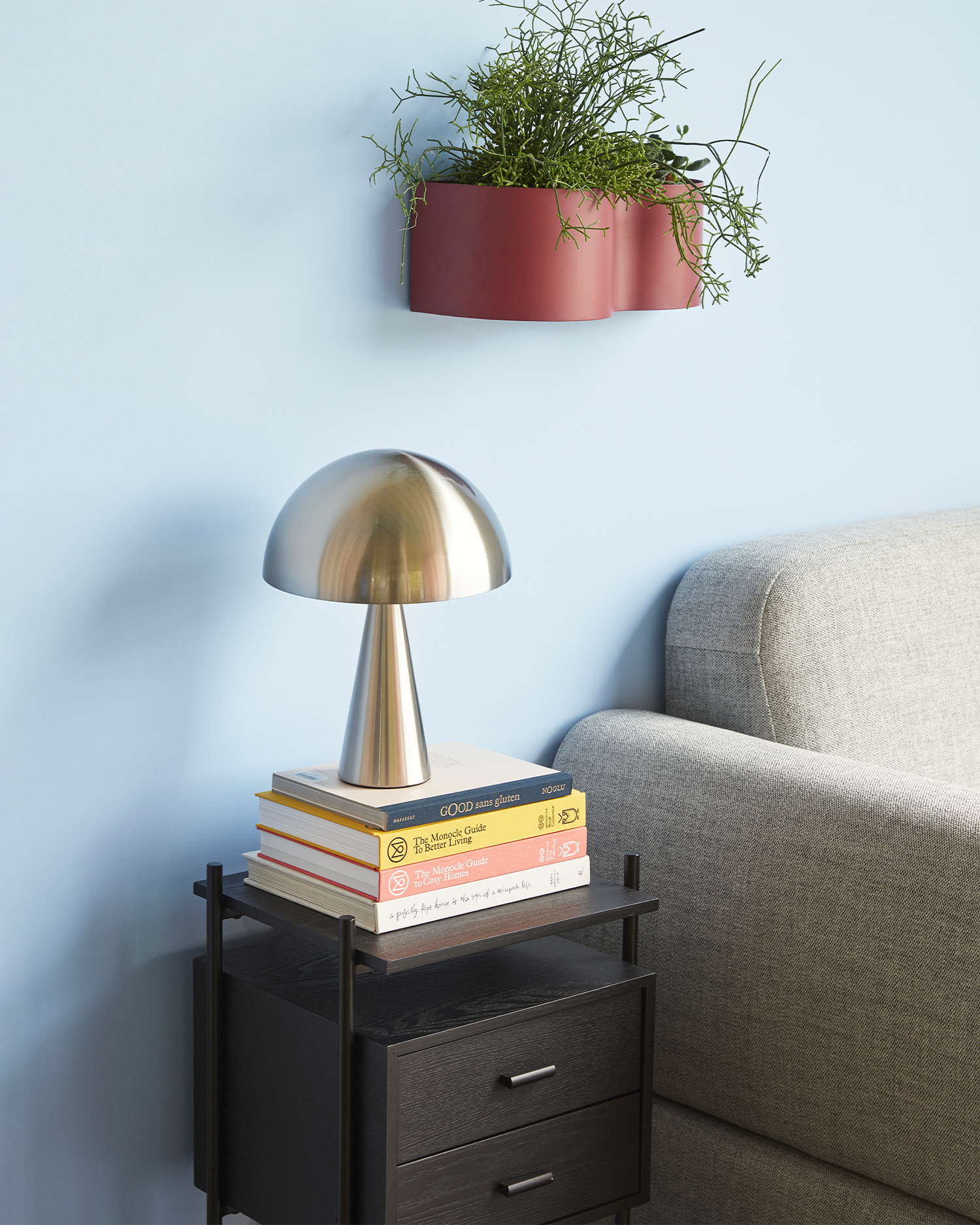 Lampada da tavolo Mush Mini, argento