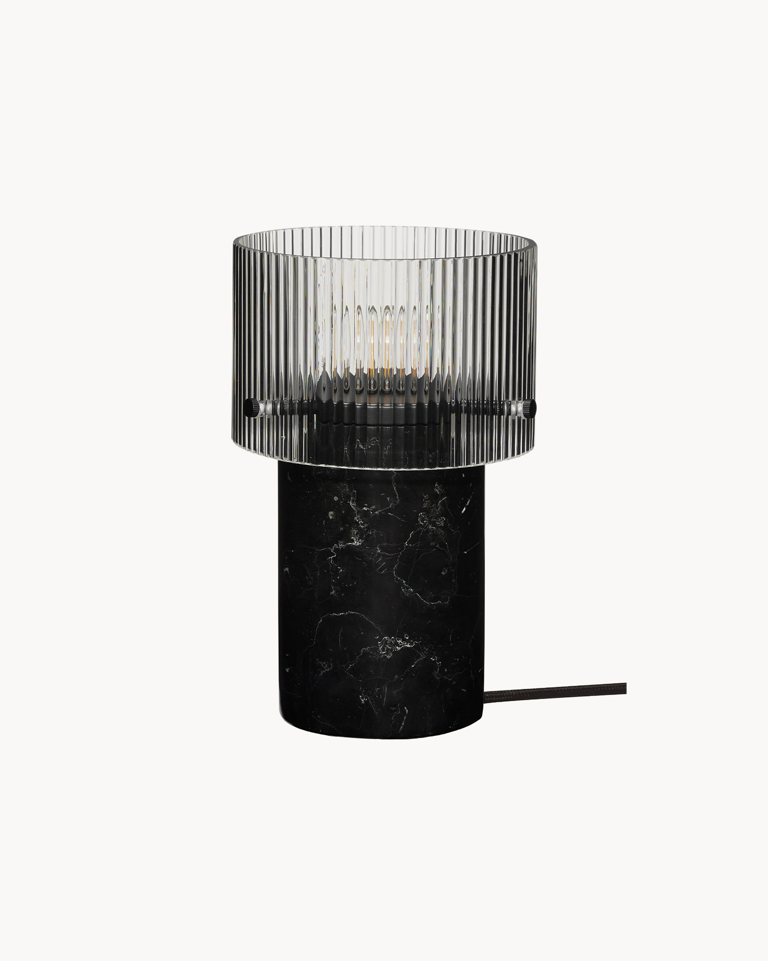 Lampada da tavolo in marmo e vetro Revolve