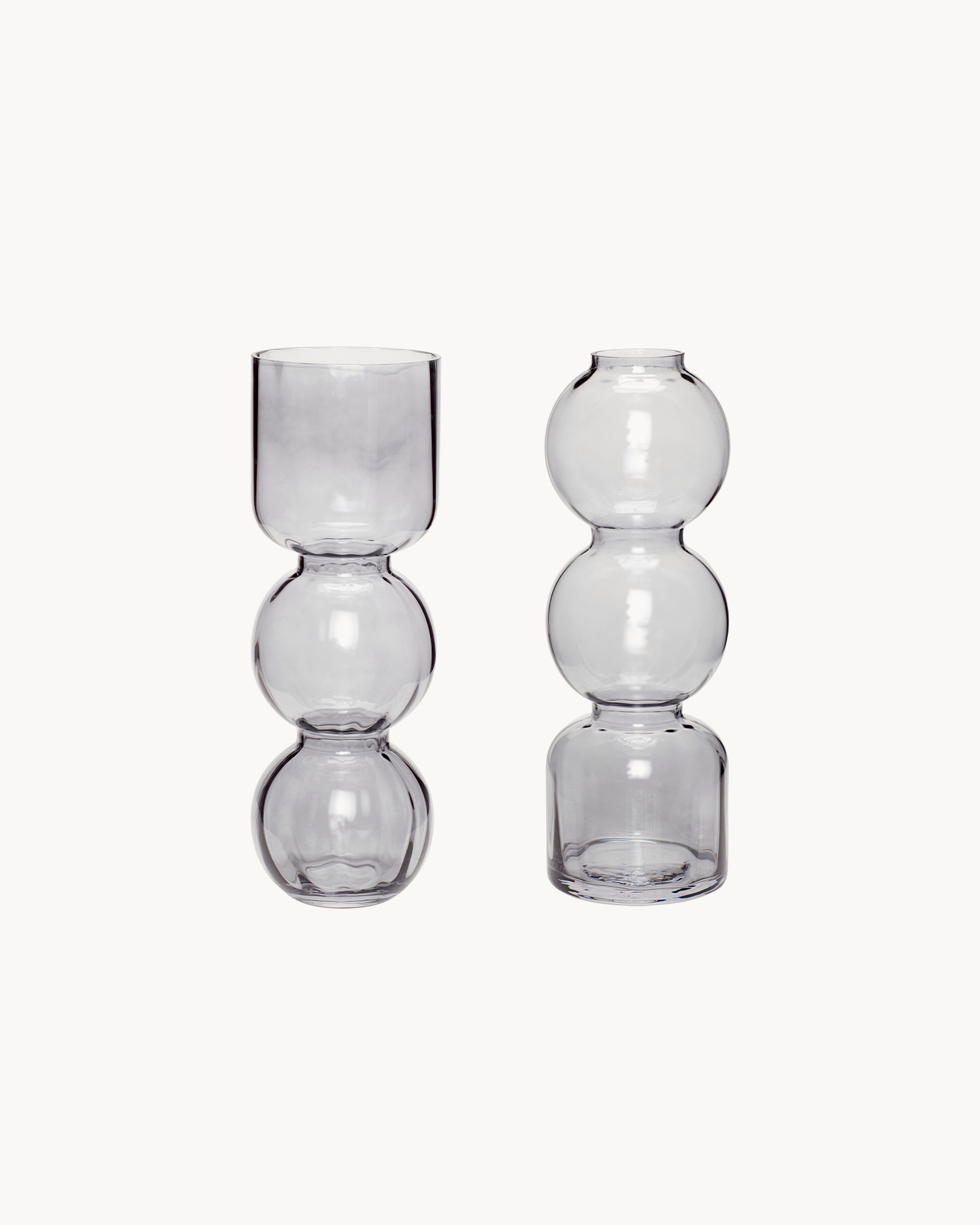 Set 2 vasi in vetro Circle