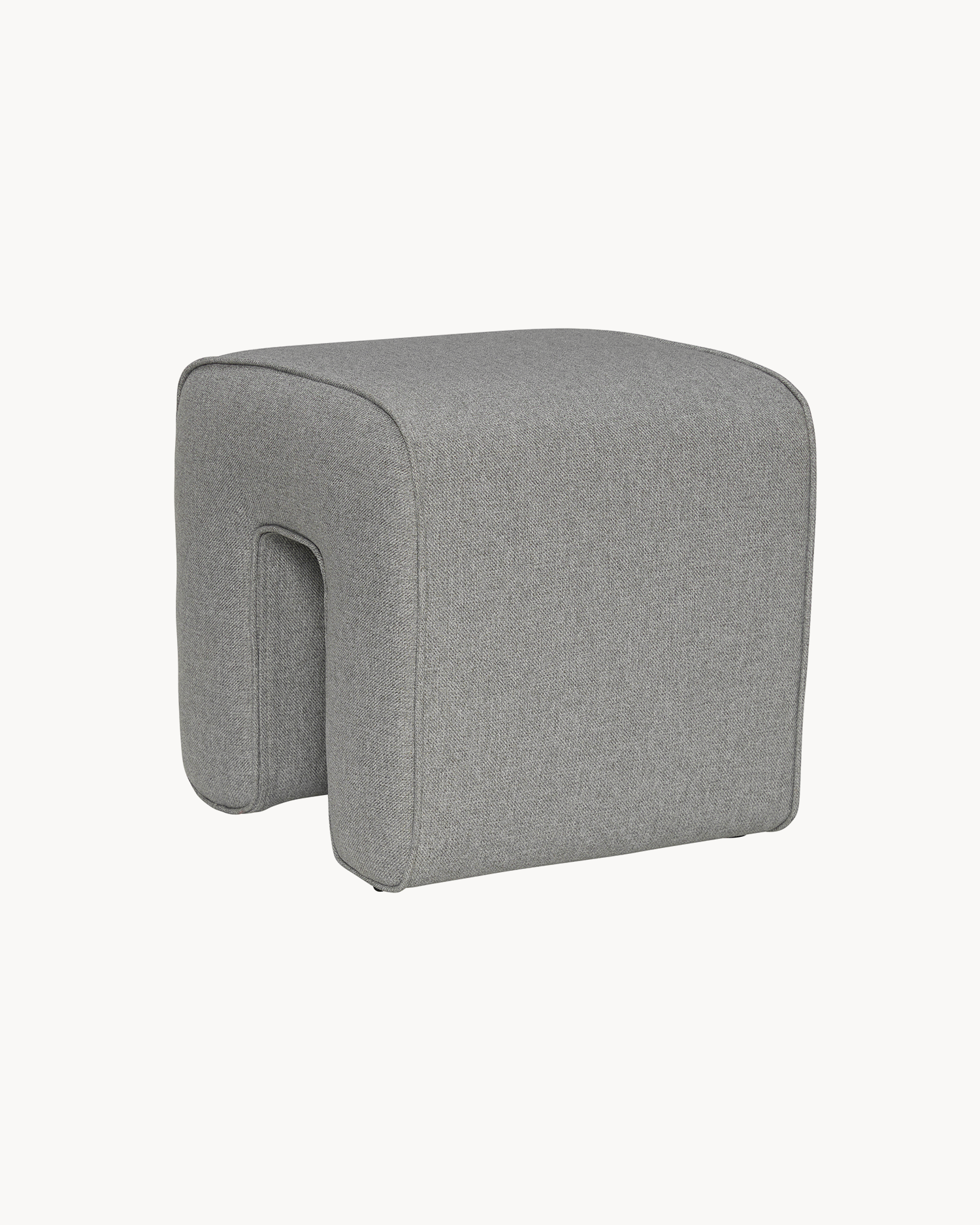 Pouf imbottito Sculpture, grigio