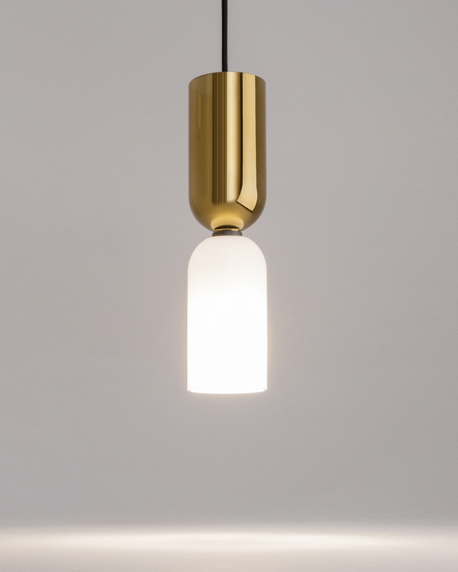 Lampada a sospensione Memory, oro