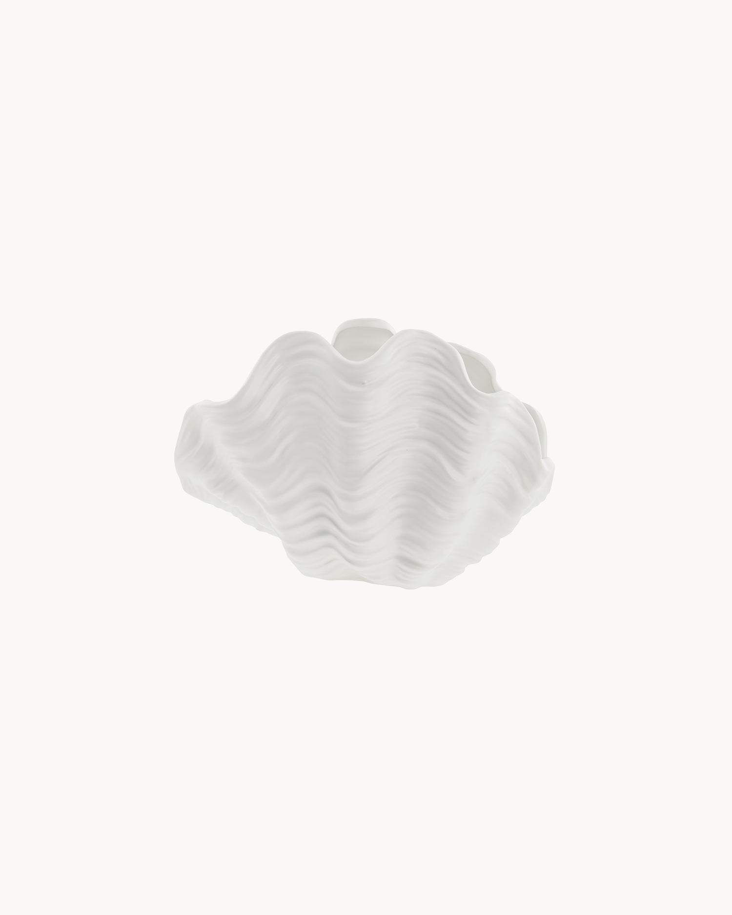 Decorazione in ceramica Sheline, bianco