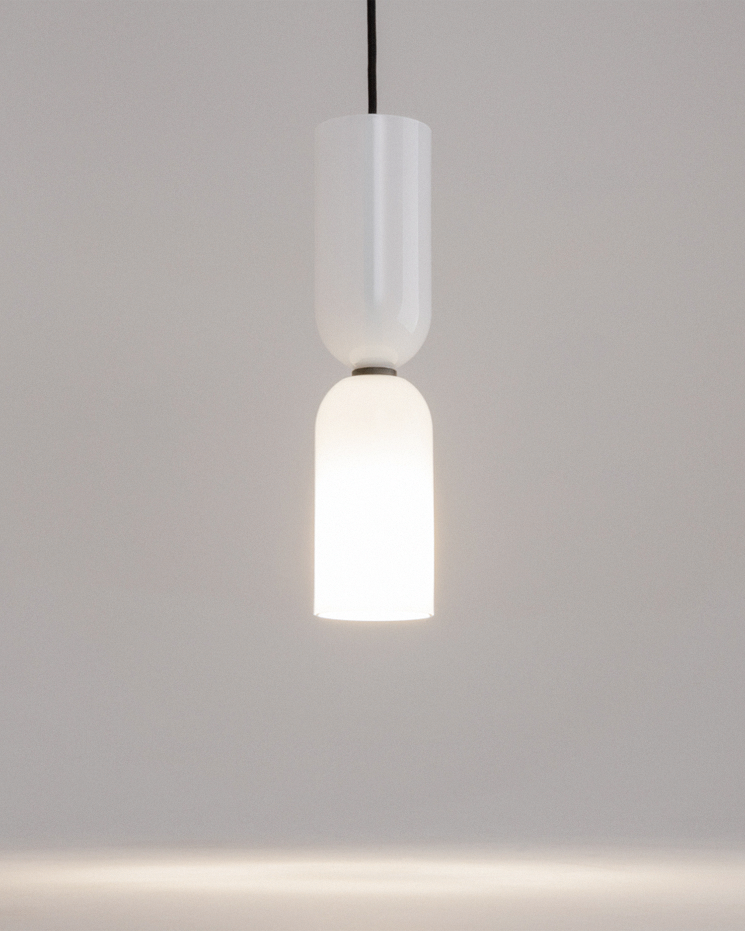 Lampada a sospensione Memory, bianca