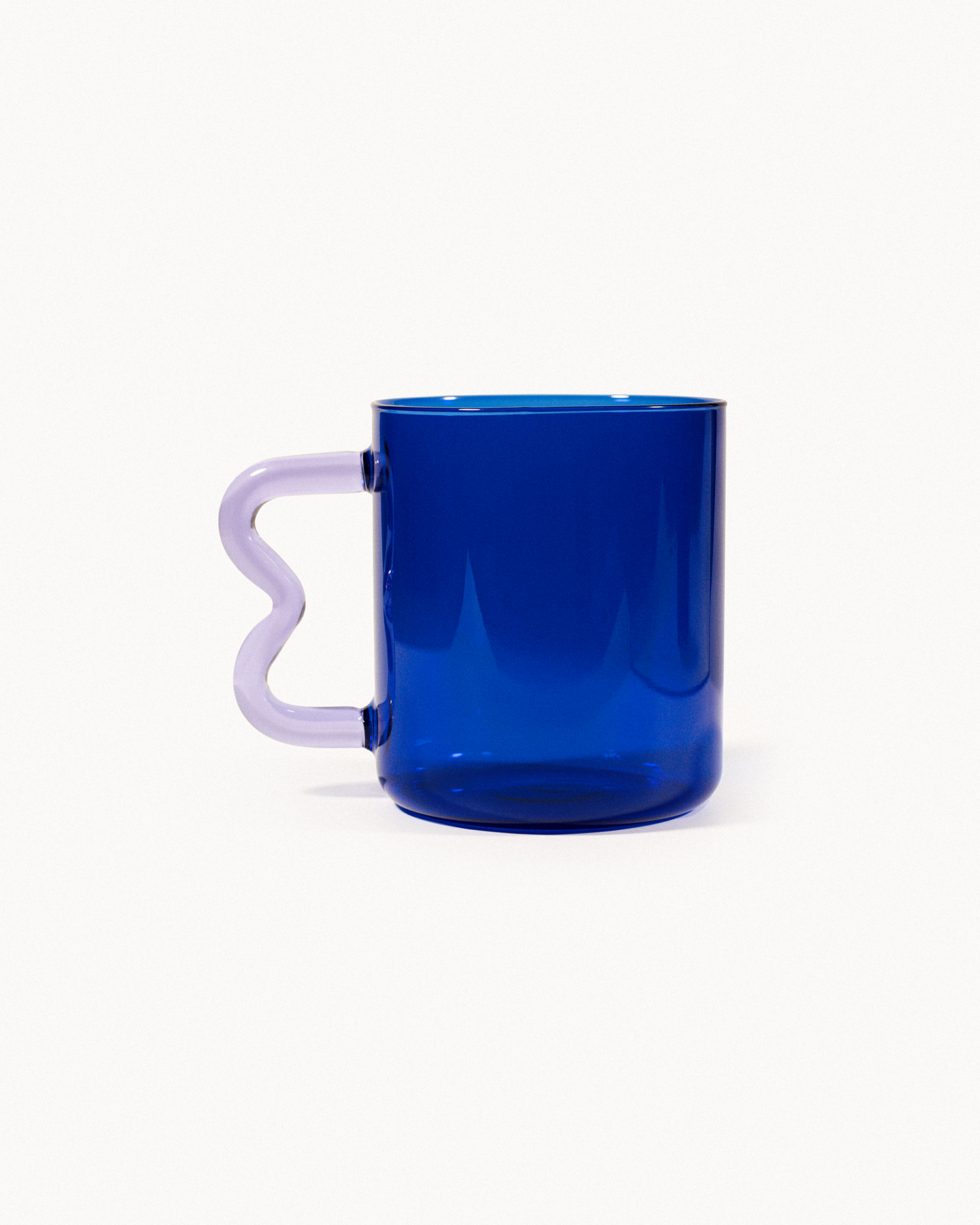 Set 2 tazze in vetro borosilicato Penelope, blu e verde