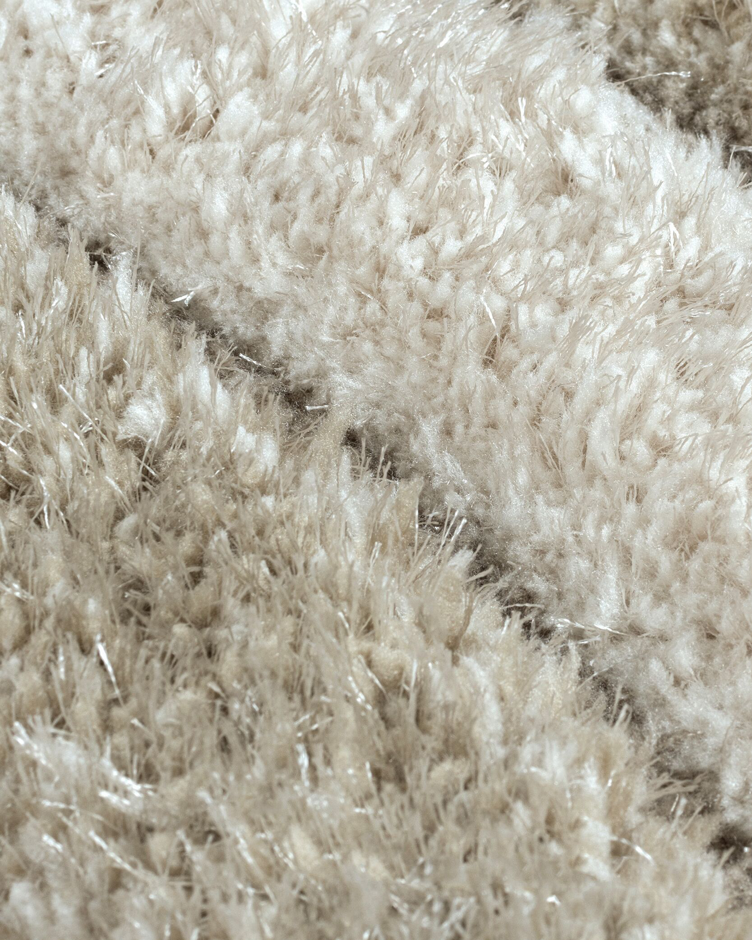 Tappeto intagliato Shaggy, naturale