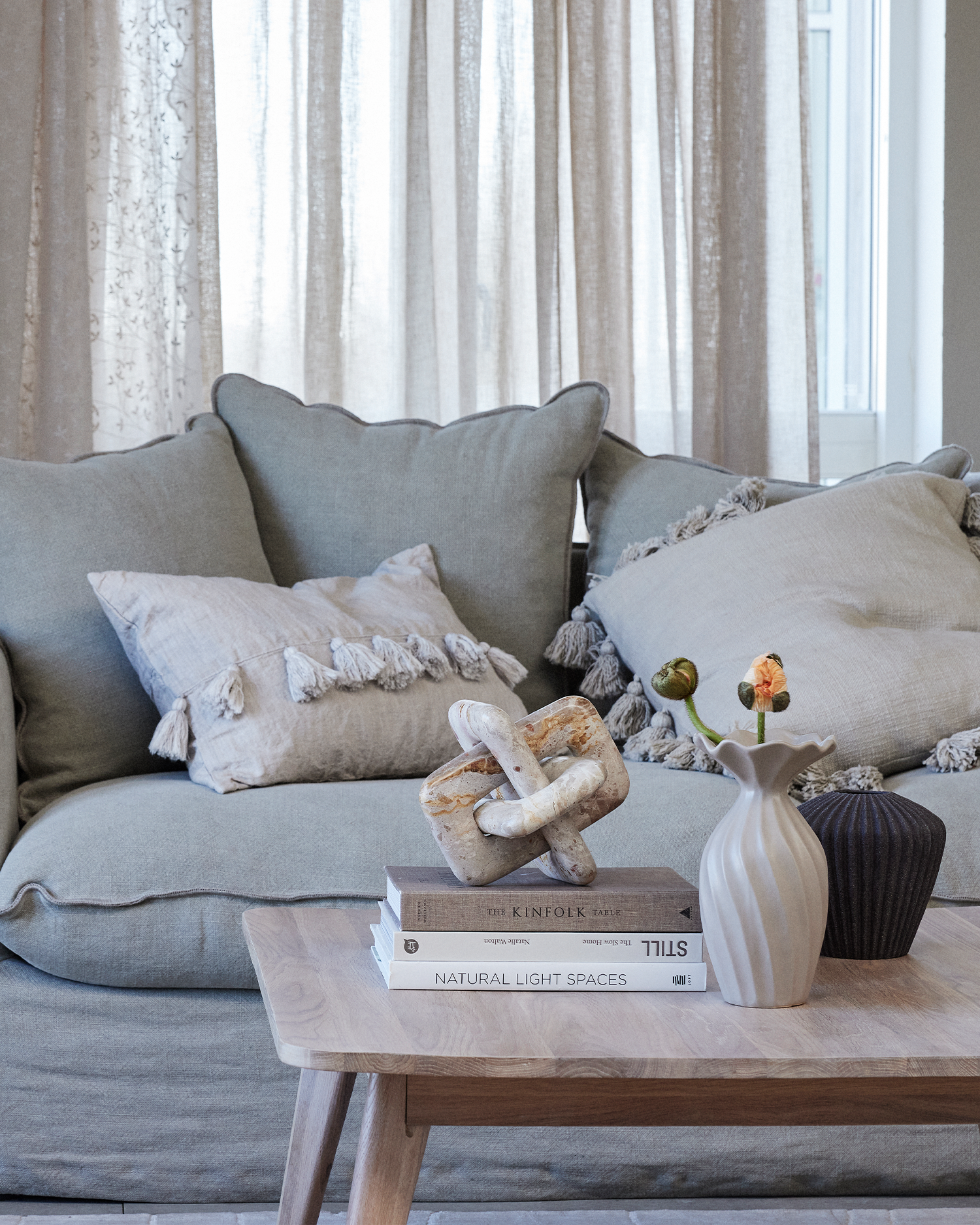Nodo decorativo in marmo Ellia, beige