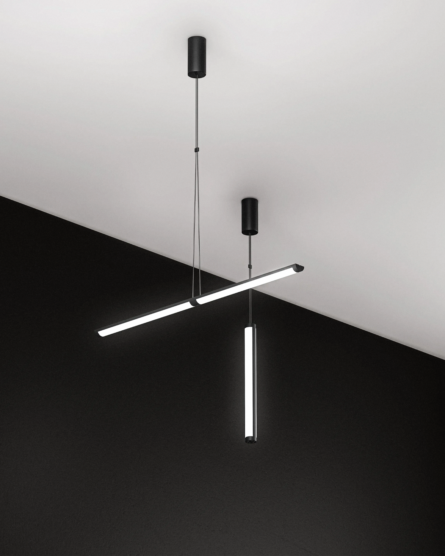 Lampada a sospensione Supersymmetry, nera