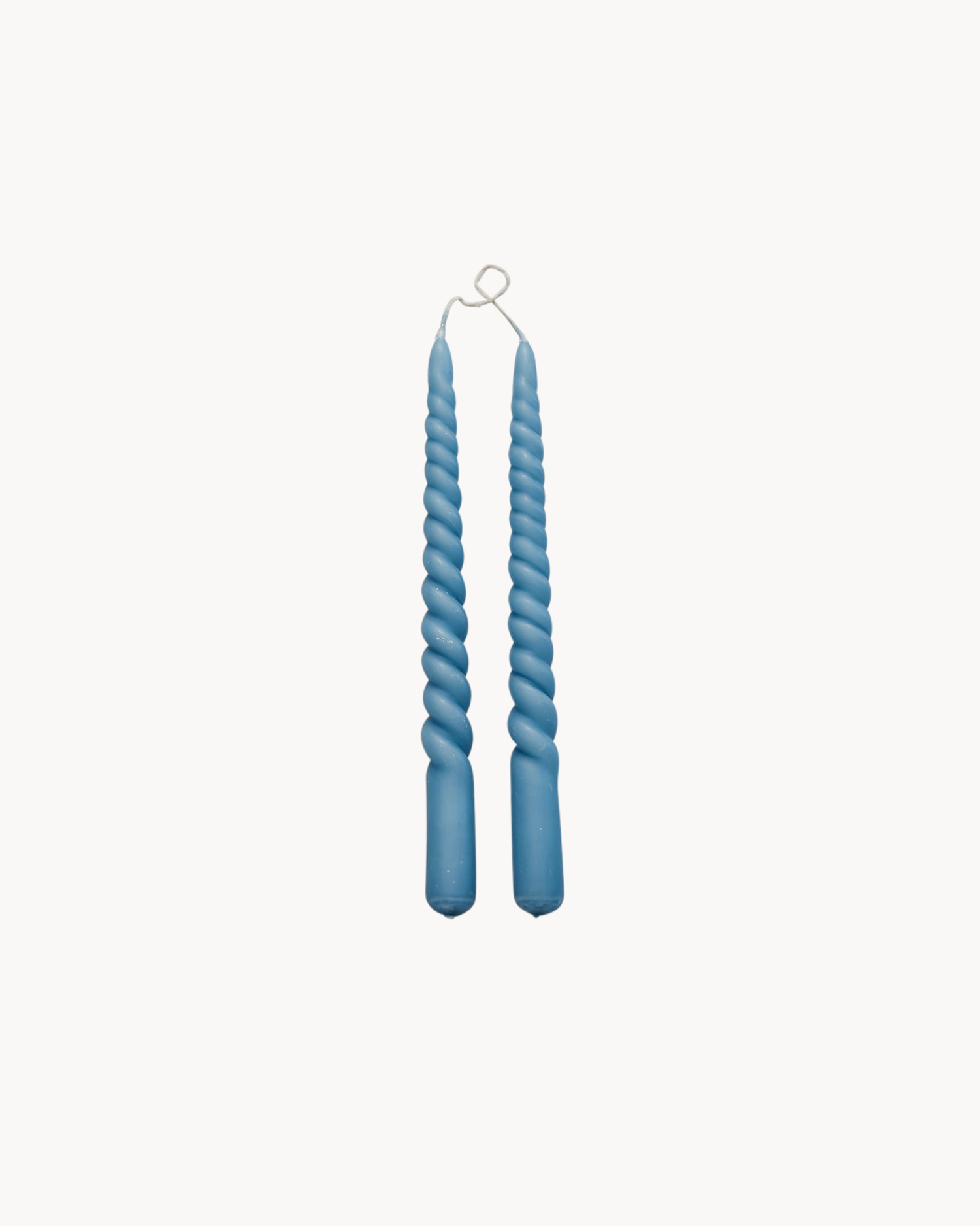 Set 2 candele ondulate, azzurre
