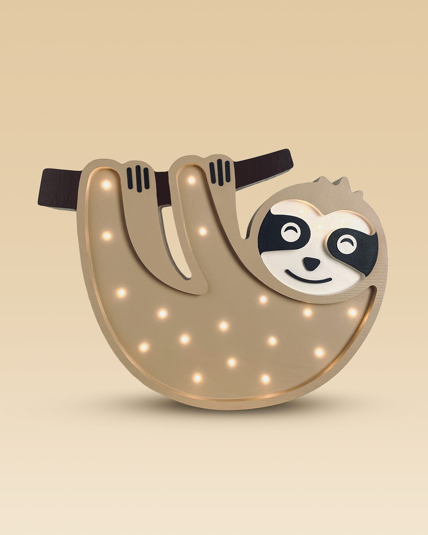 Lampada portatile in legno Sloth