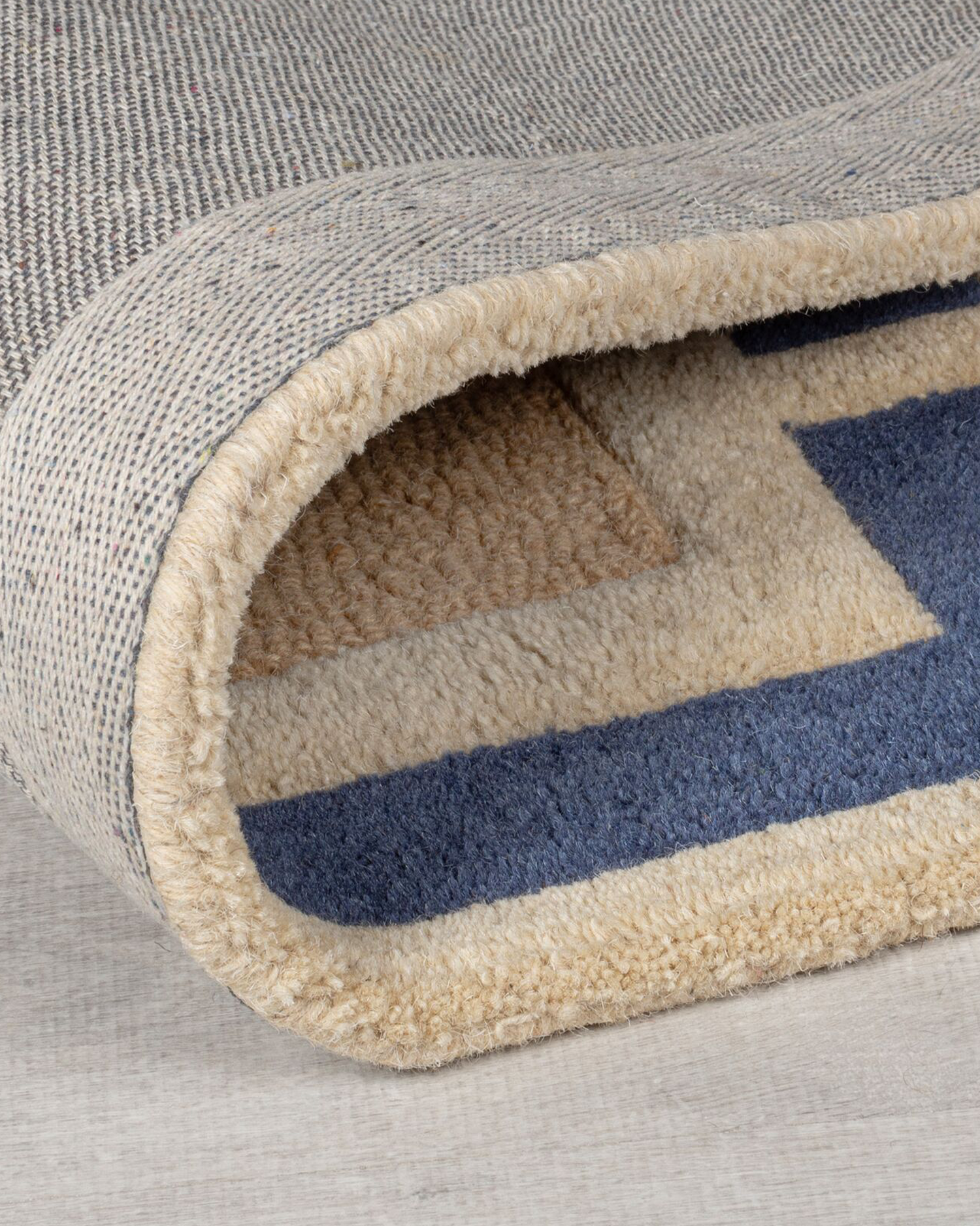 Runner in lana Retro Blocks, multicolore blu