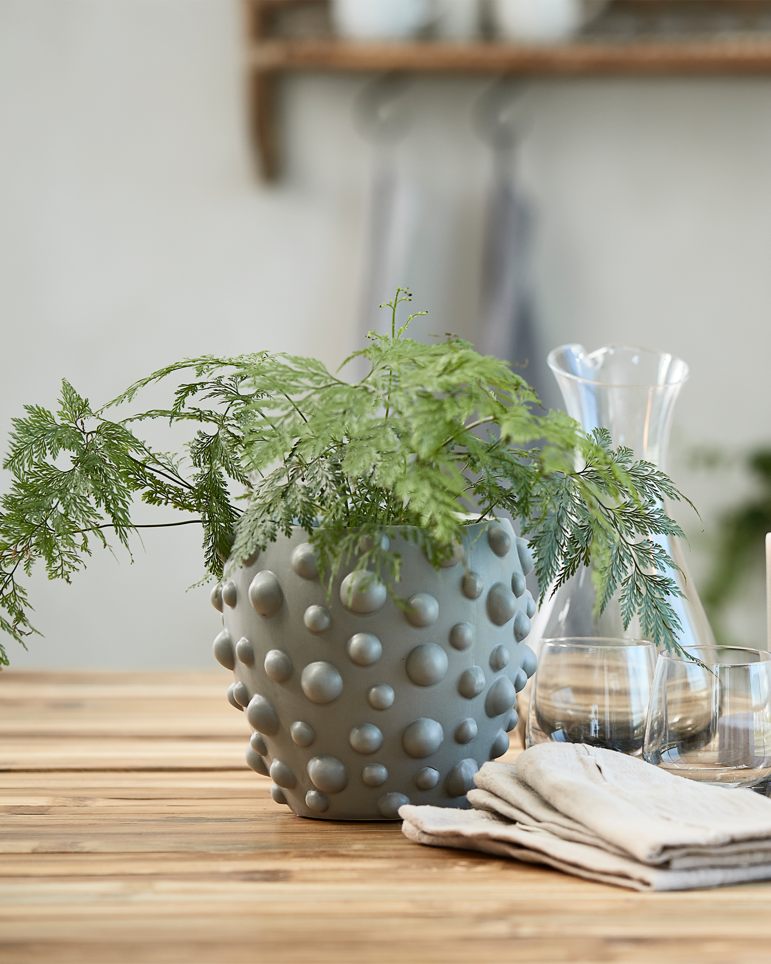 Portavaso in ceramica Doelle, grigio