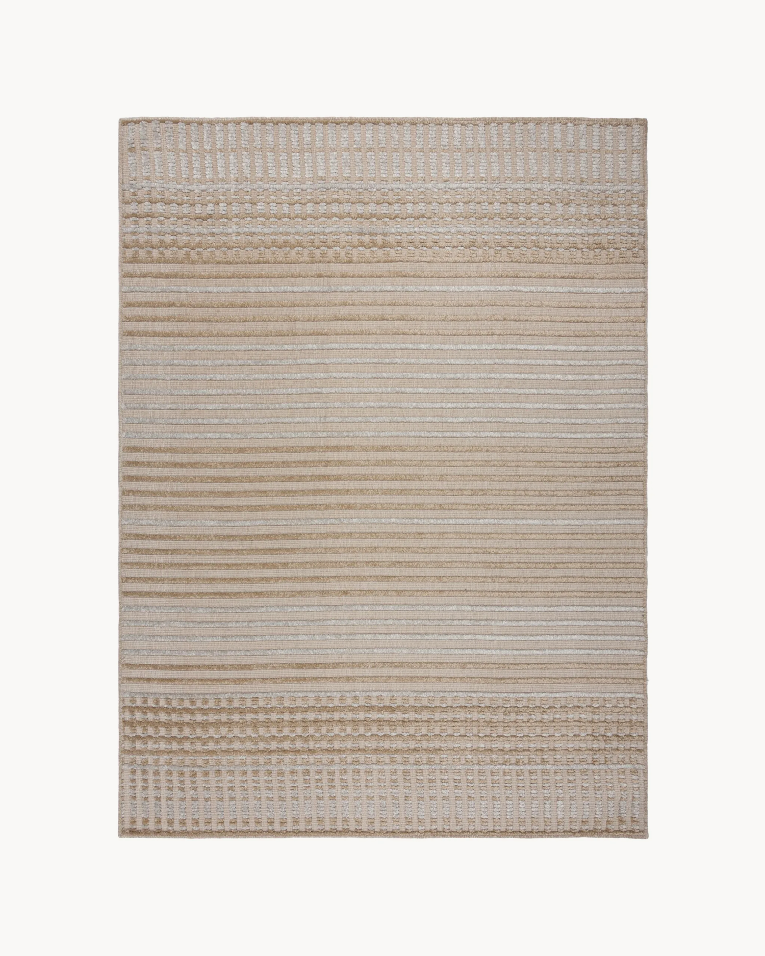 Tappeto lavabile a righe Elton, beige