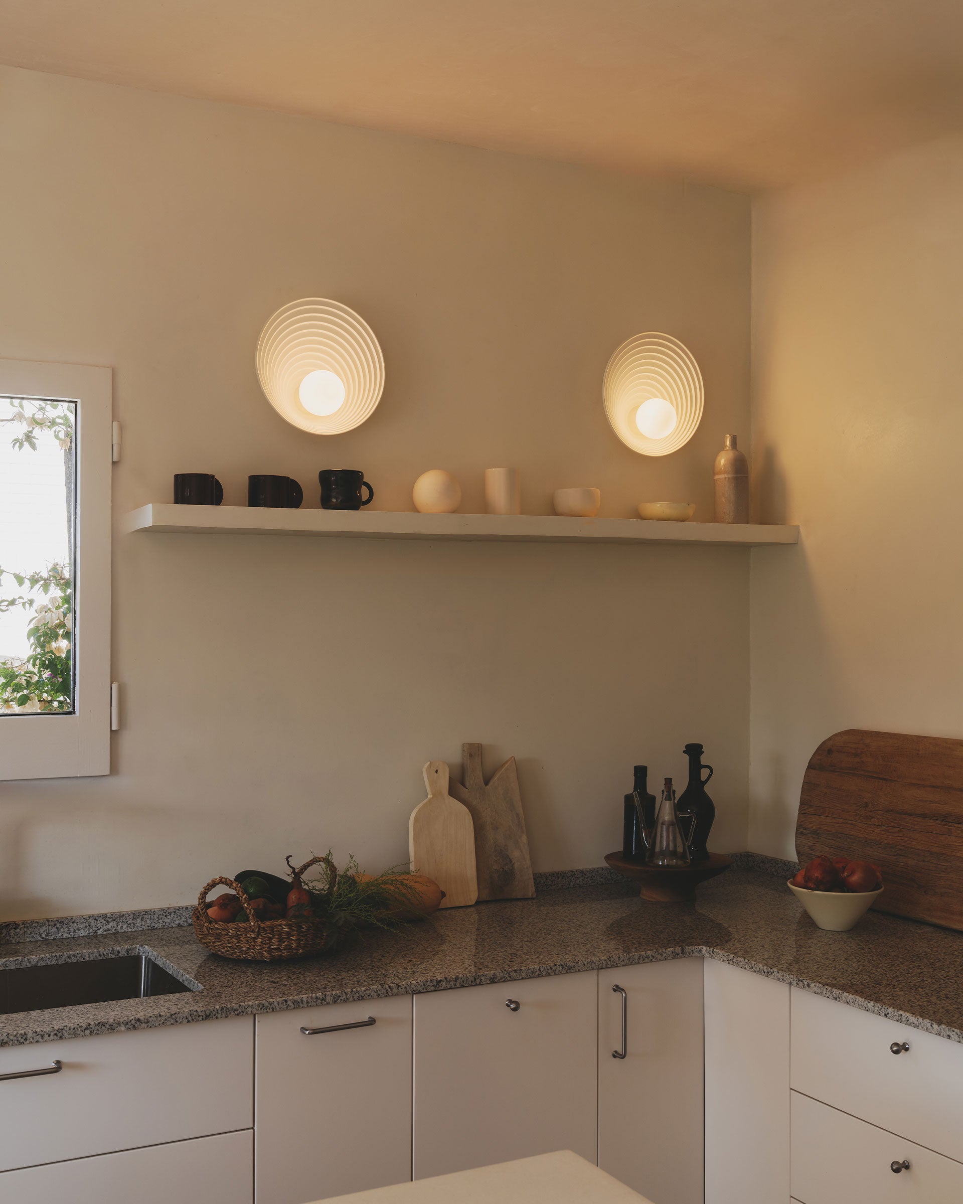Lampada da parete Albor, bianco ghiaccio