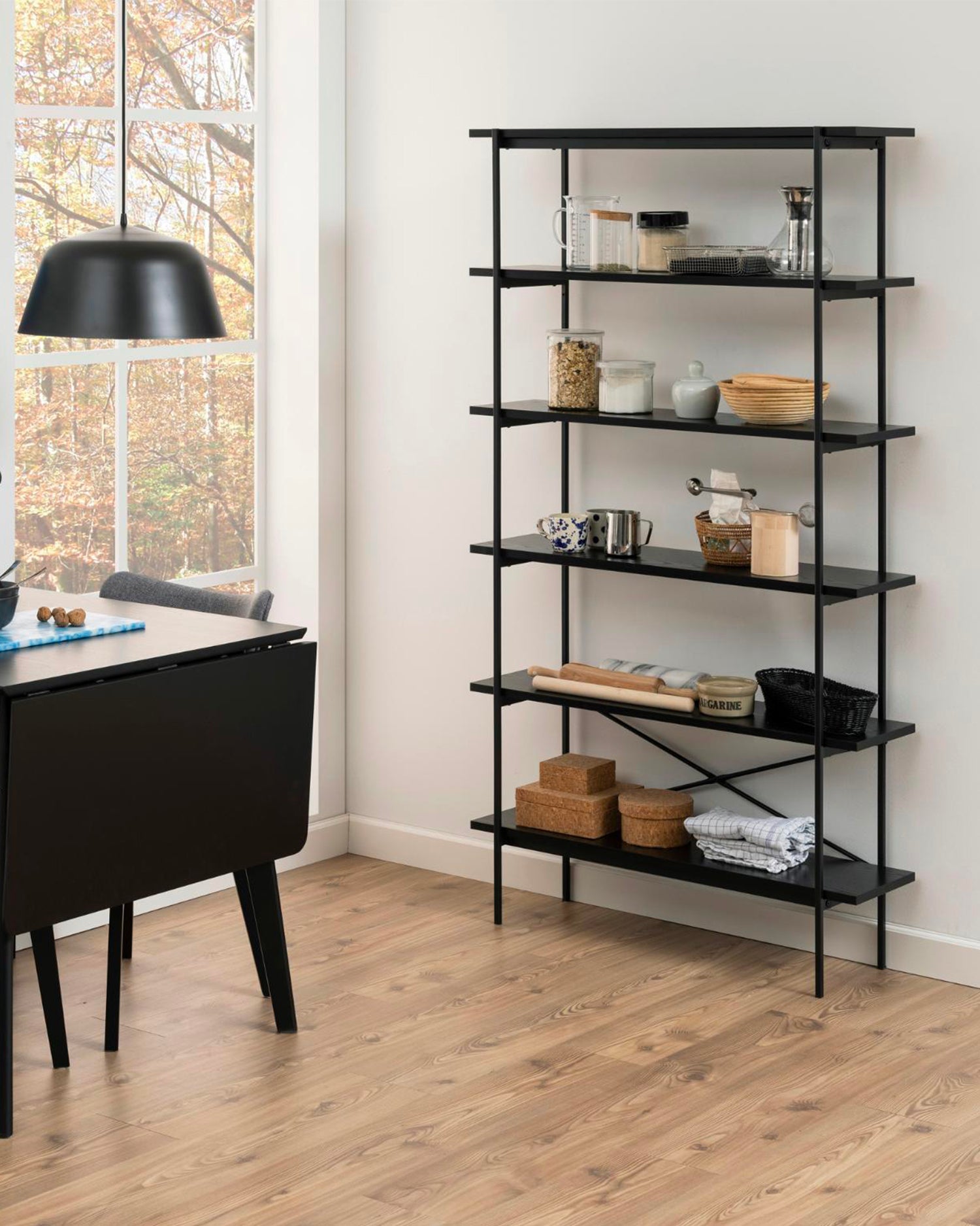 Scaffale in legno e metallo Angus