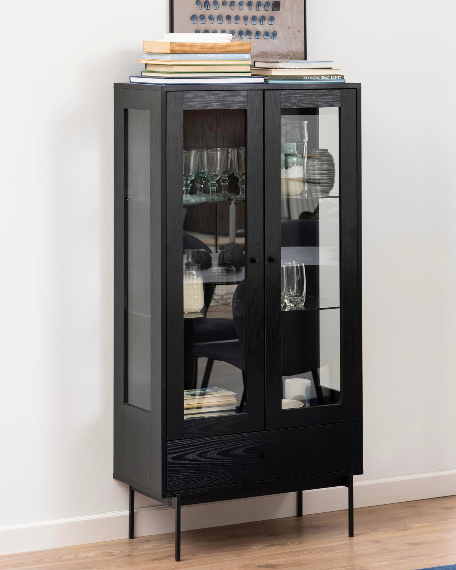 Vetrina in legno e metallo Angus