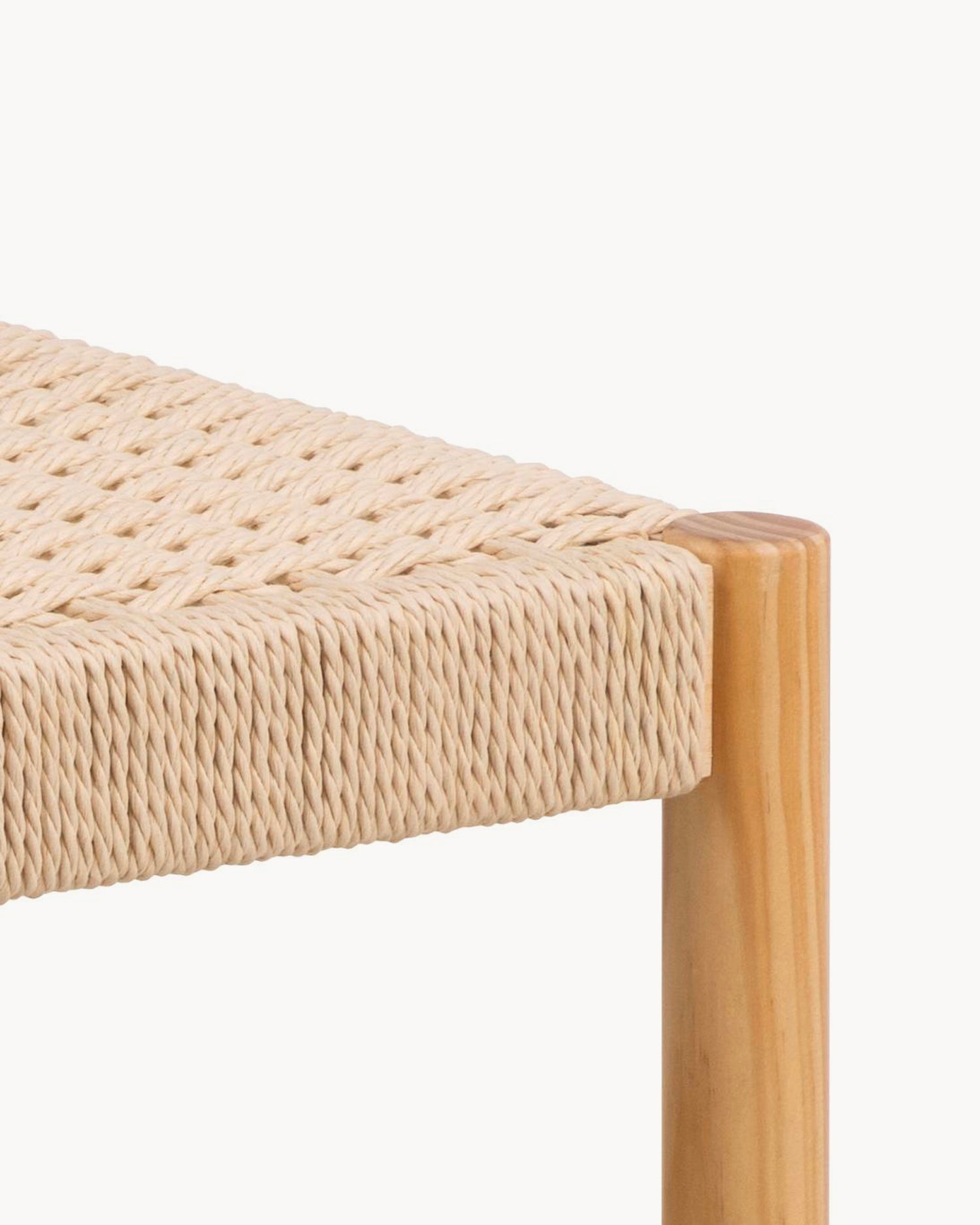 Panca in legno con motivo a intreccio Alvin