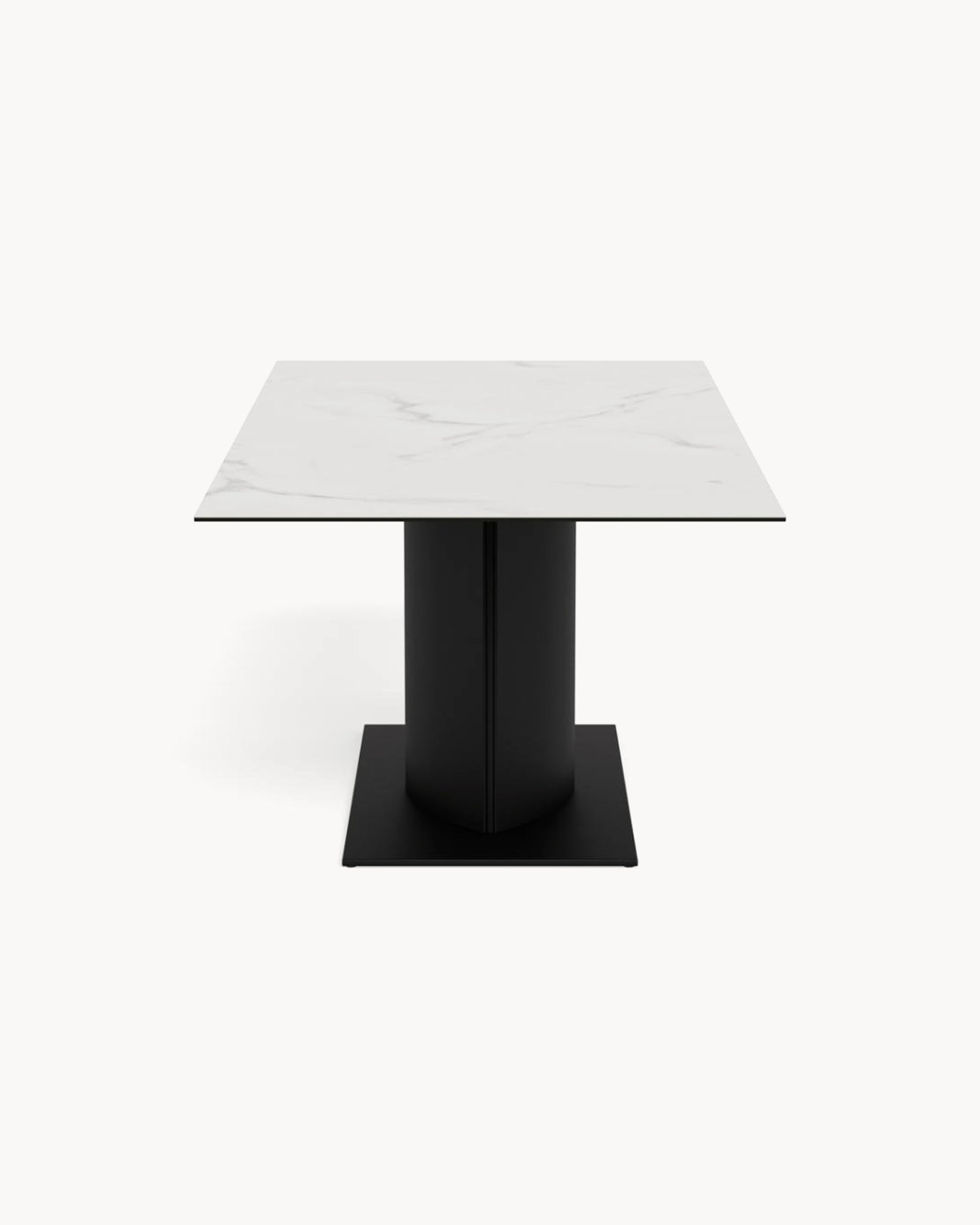 Tavolo da pranzo con piano in ceramica effetto marmo Marbella