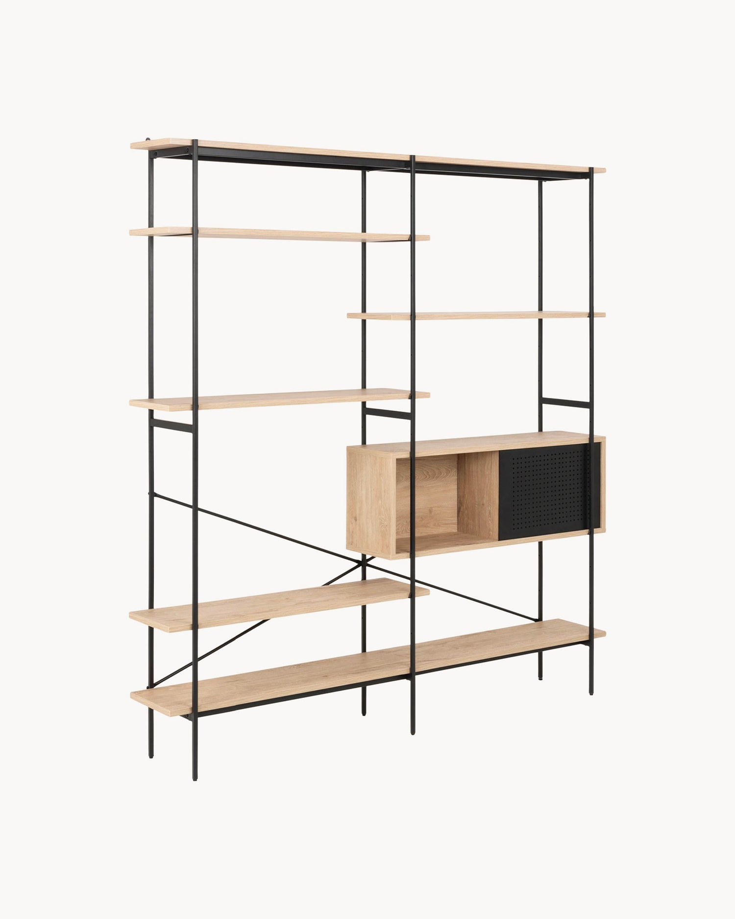 Scaffale grande in legno e metallo Angus