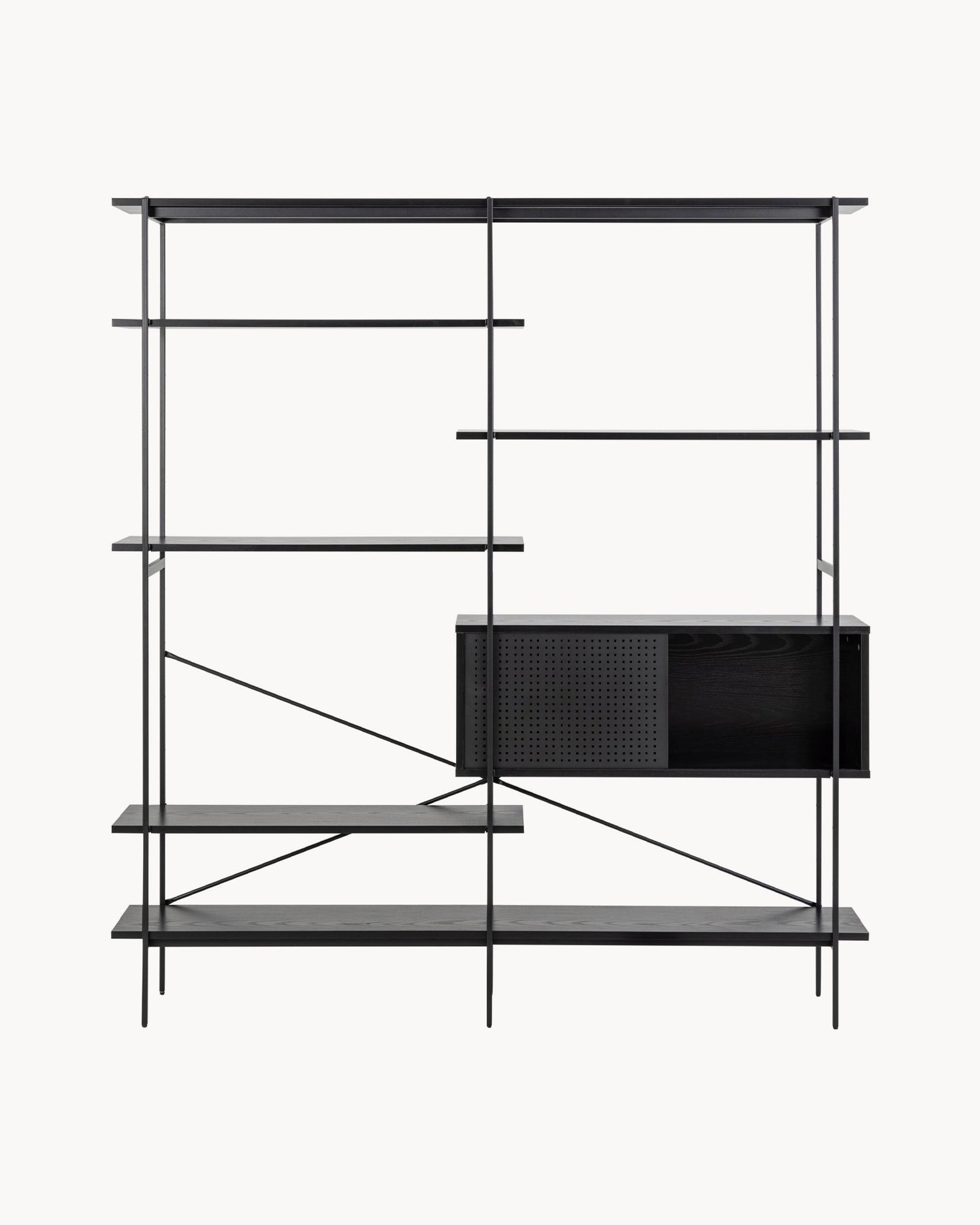 Scaffale grande in legno e metallo Angus