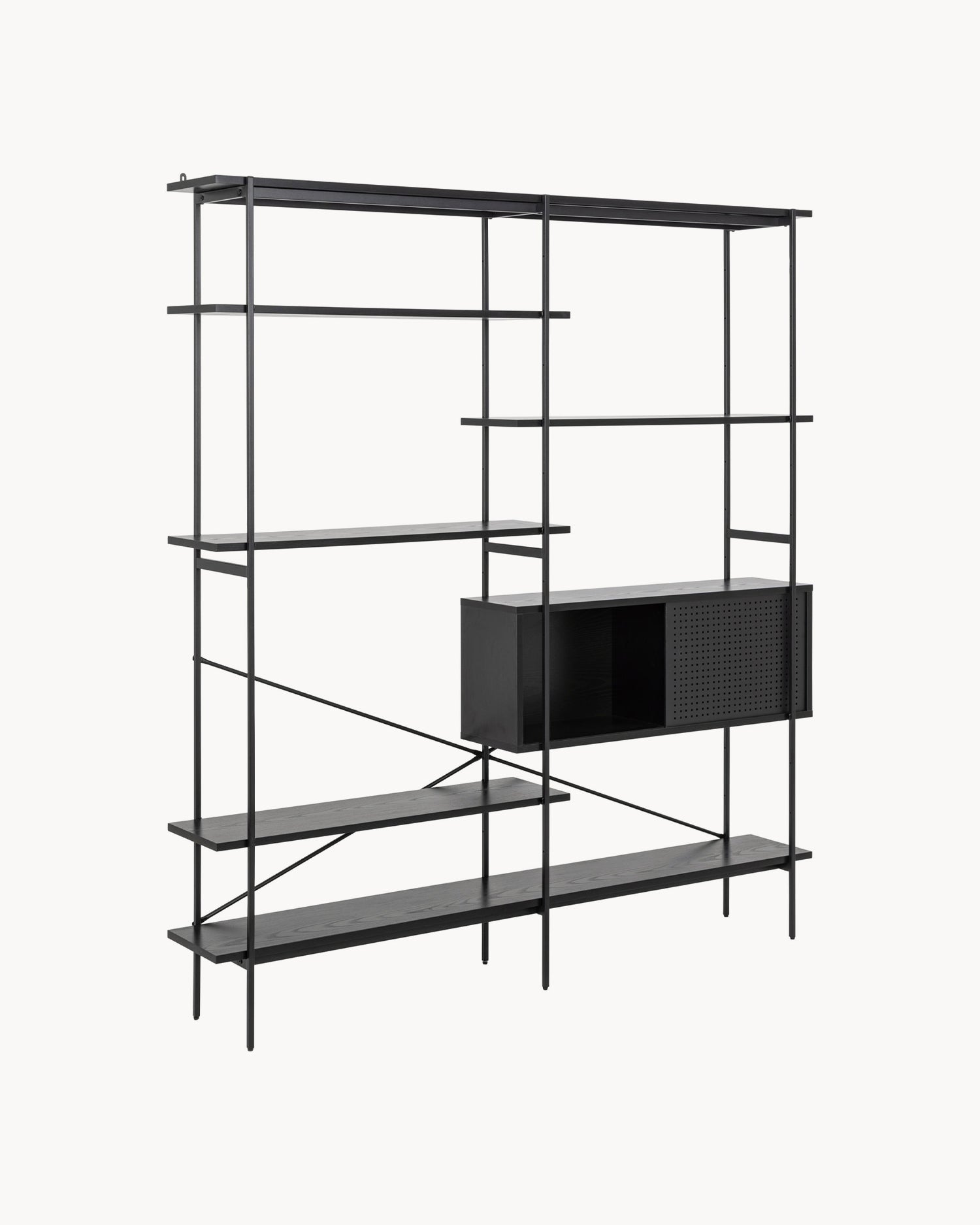 Scaffale grande in legno e metallo Angus