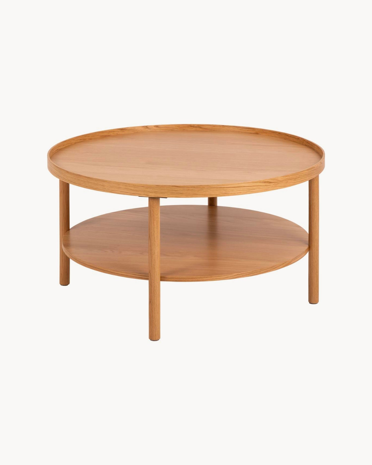 Tavolino da salotto rotondo in legno Banbury