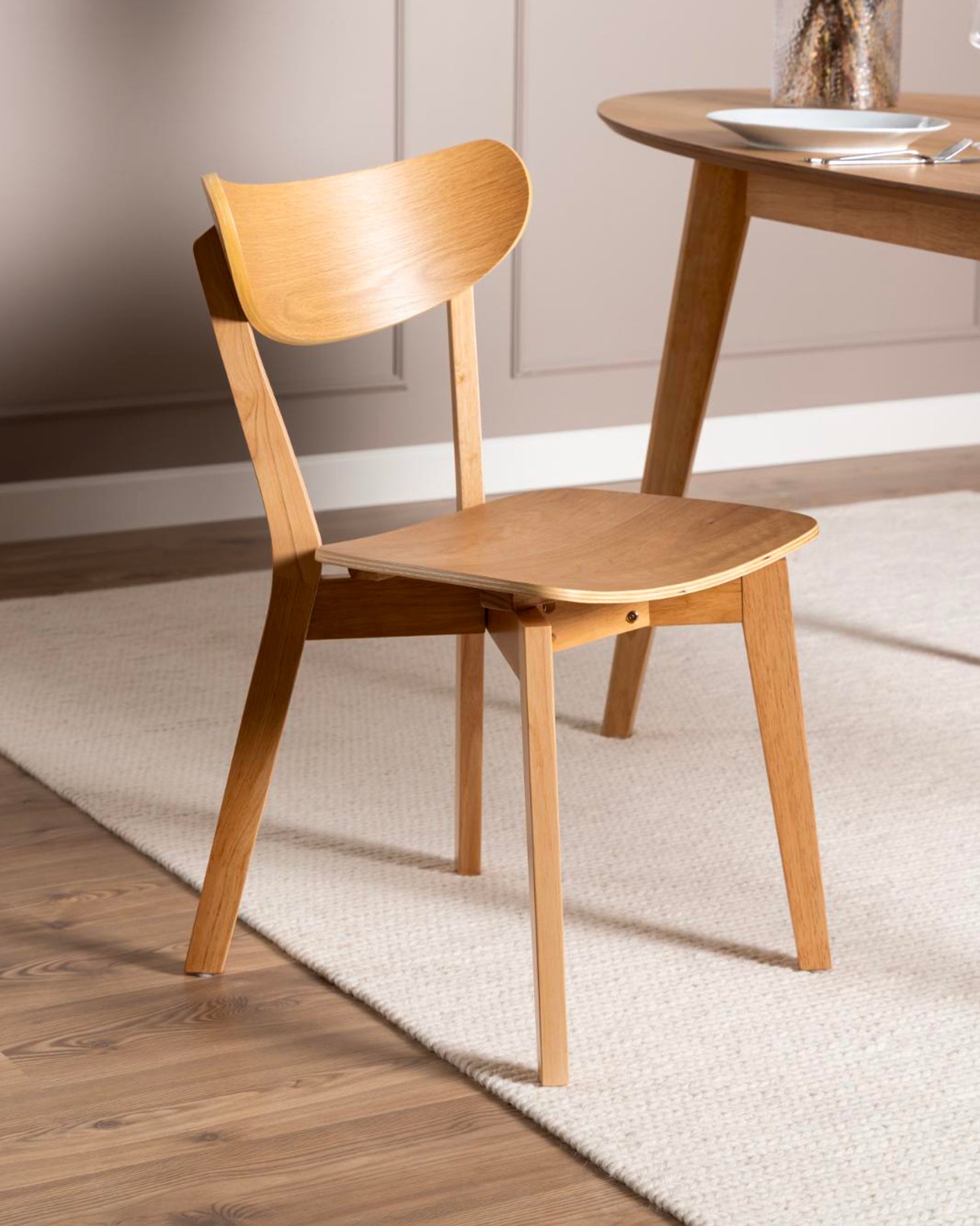 Set 2 sedie da pranzo in legno Roxby