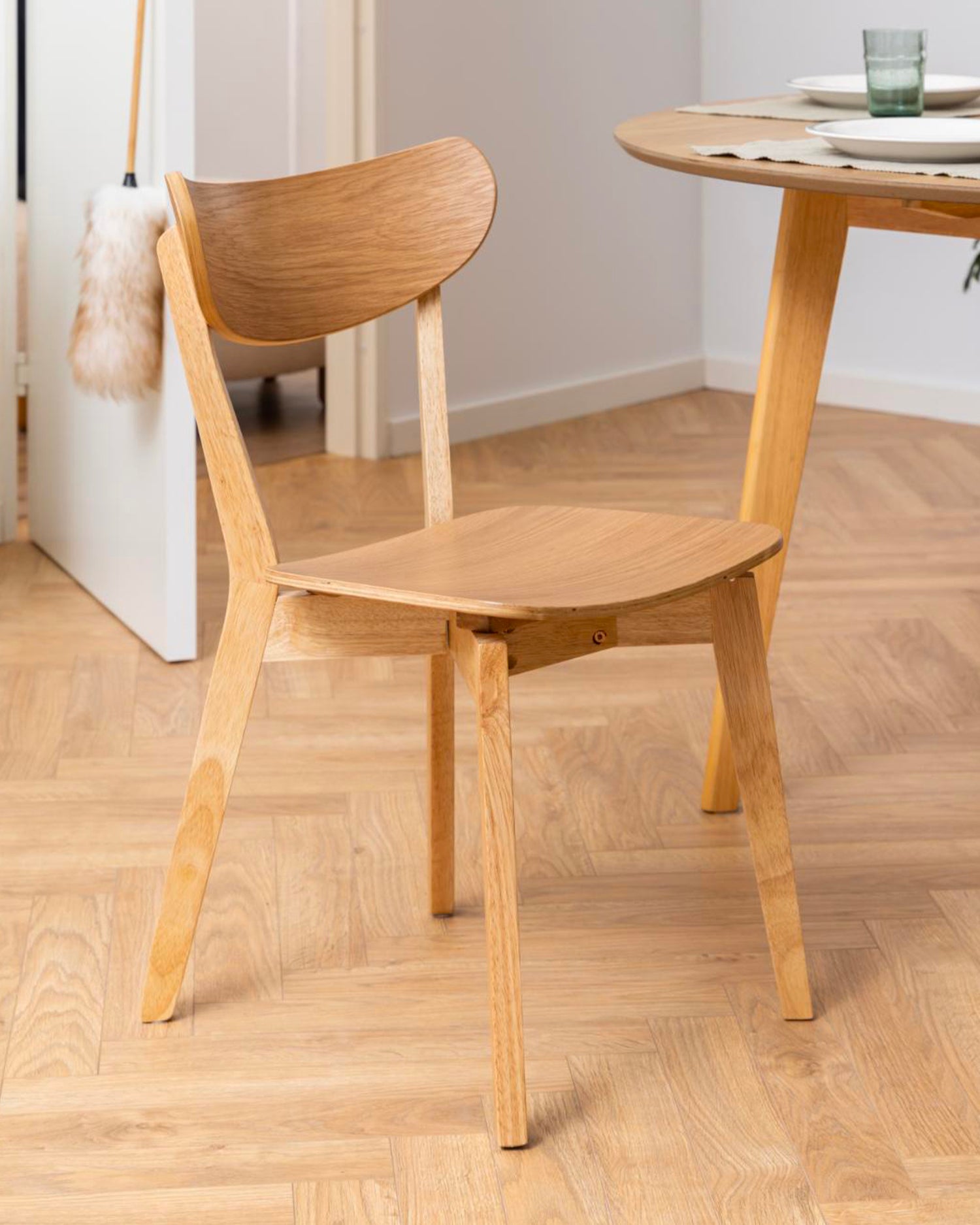 Set 2 sedie da pranzo in legno Roxby