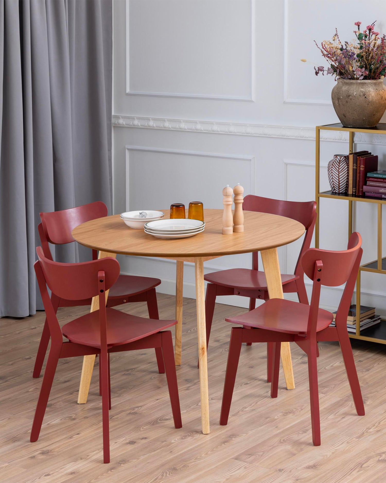 Set 2 sedie da pranzo in legno Roxby