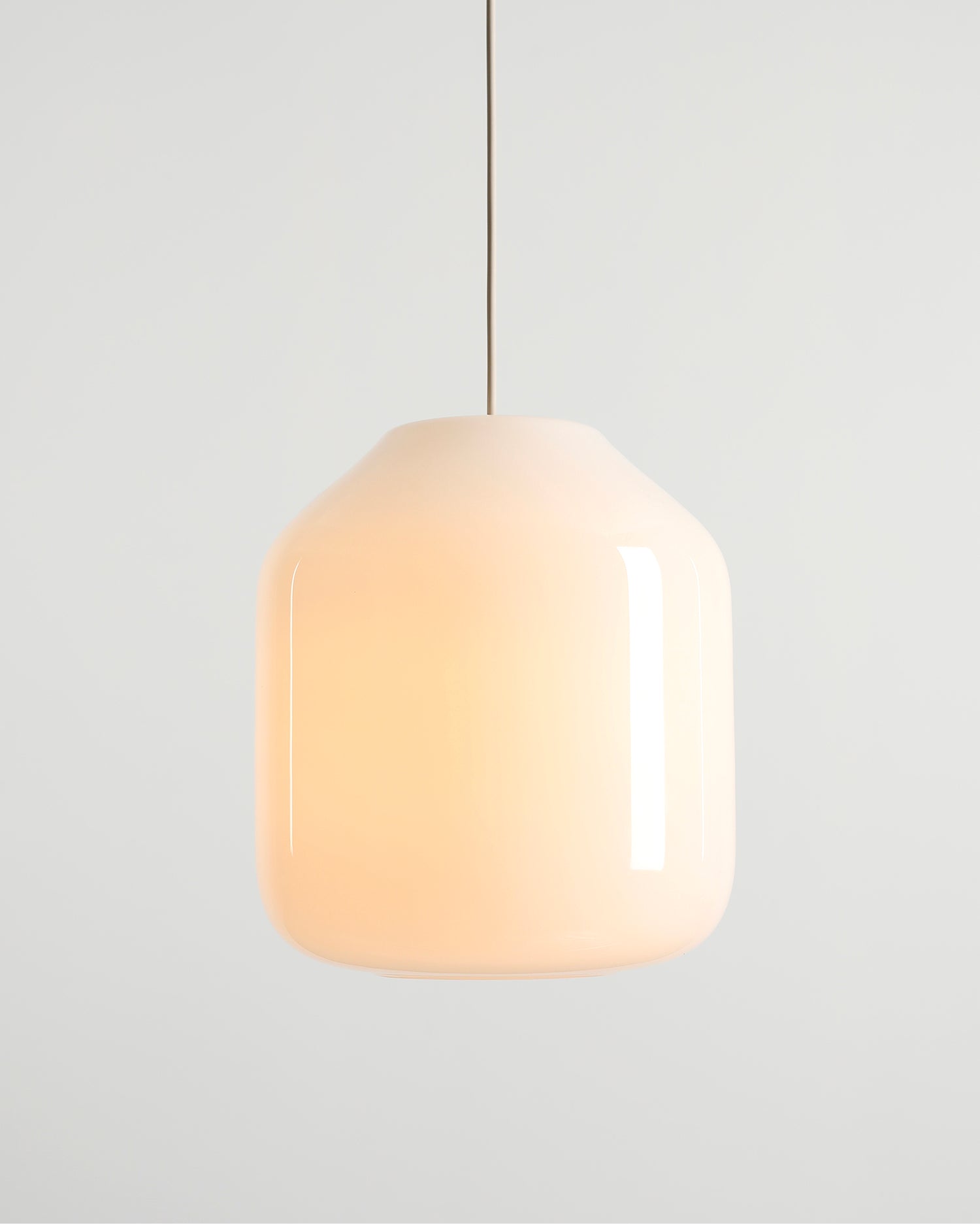 Lampada a sospensione in metallo e vetro Flask