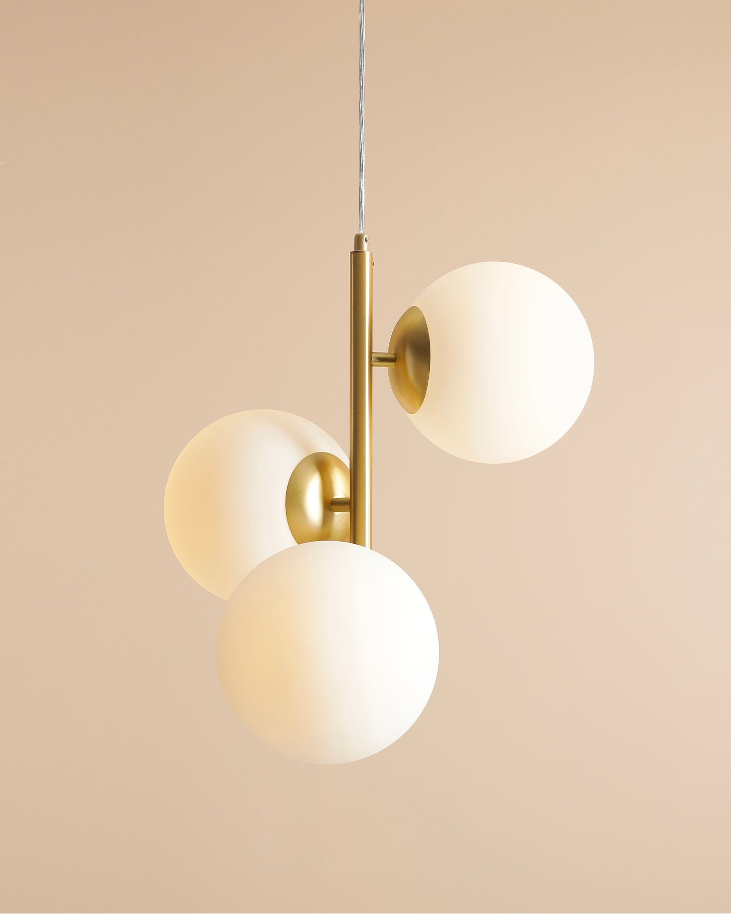 Lampada a sospensione Fin, oro
