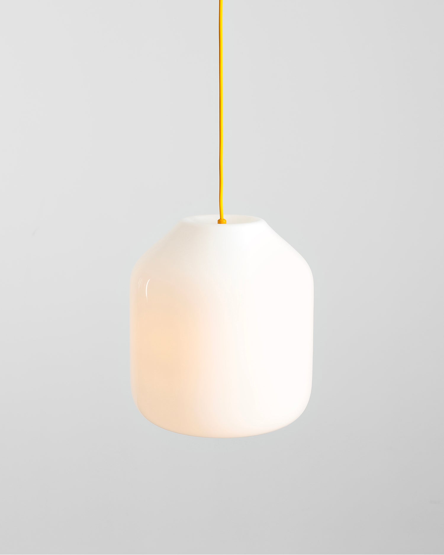 Lampada a sospensione in metallo e vetro Flask