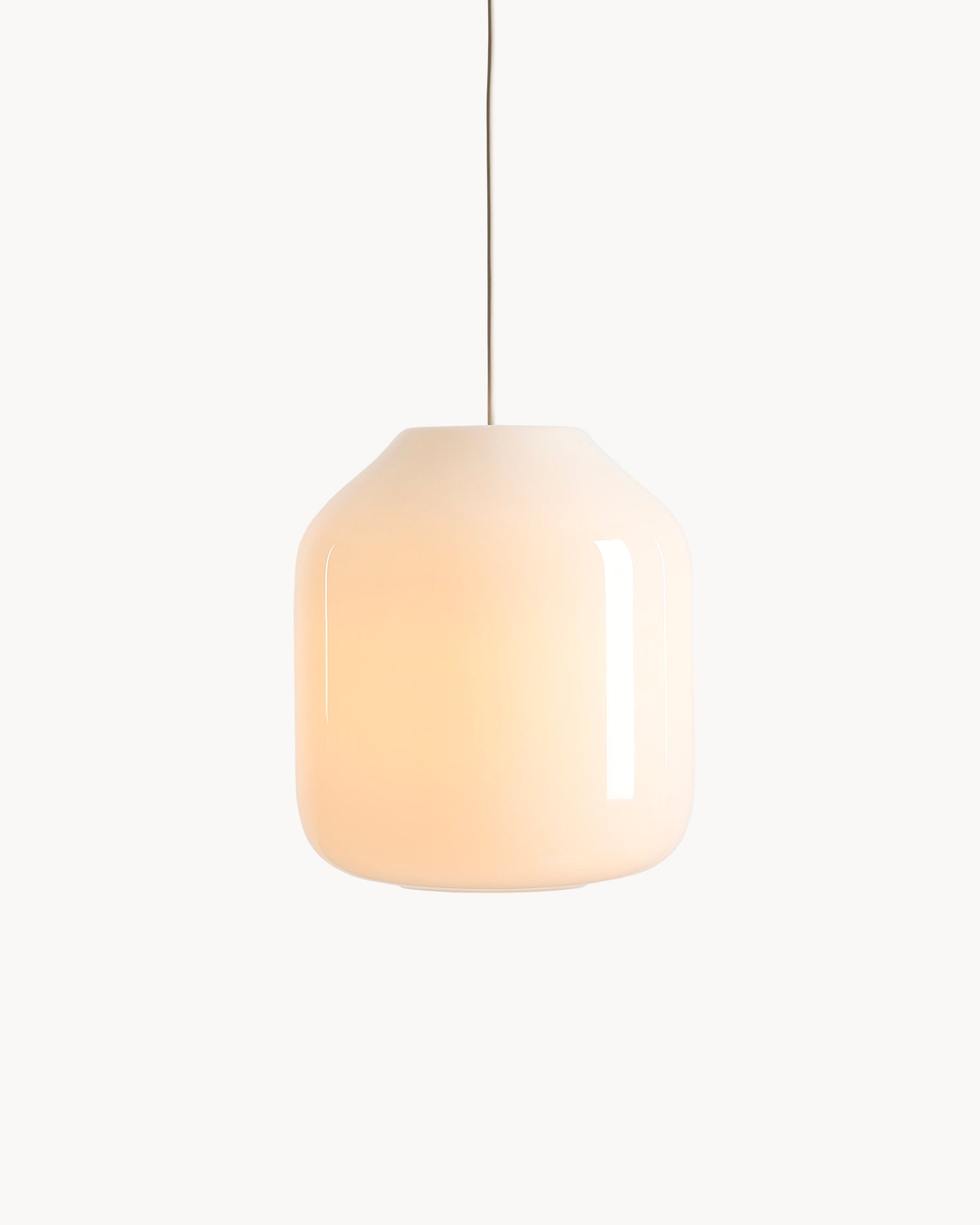 Lampada a sospensione in metallo e vetro Flask