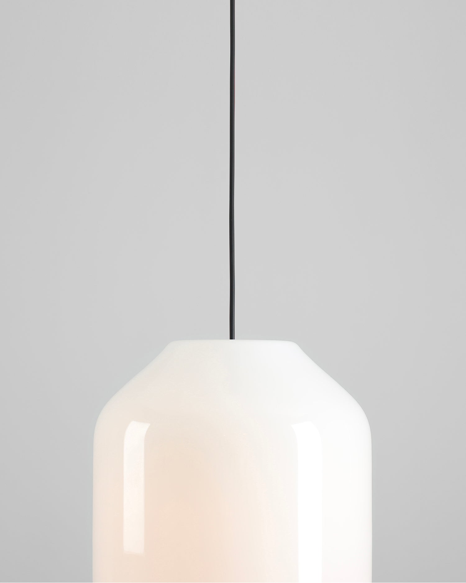 Lampada a sospensione in metallo e vetro Flask