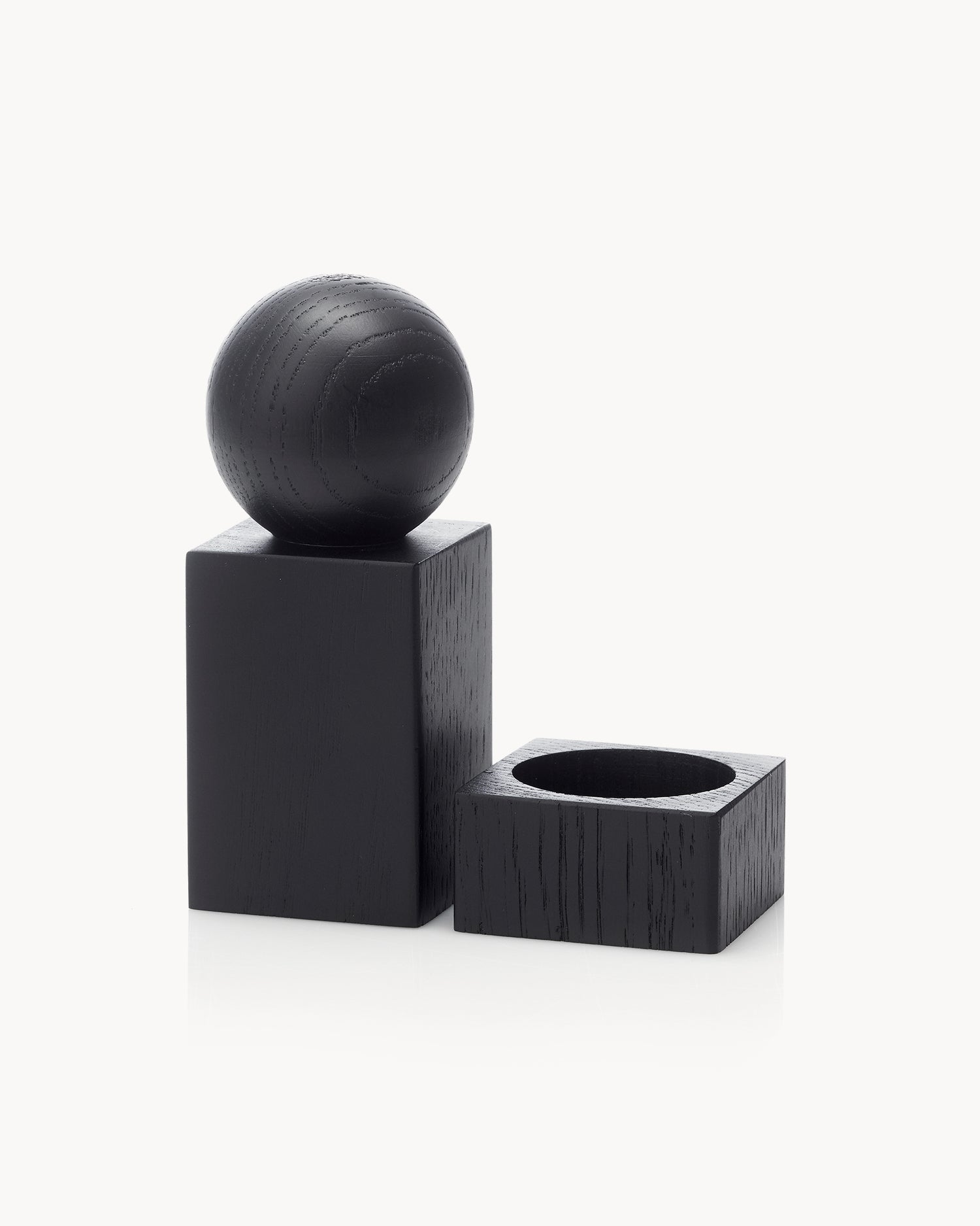 Set sale e pepe in legno TWIST, nero