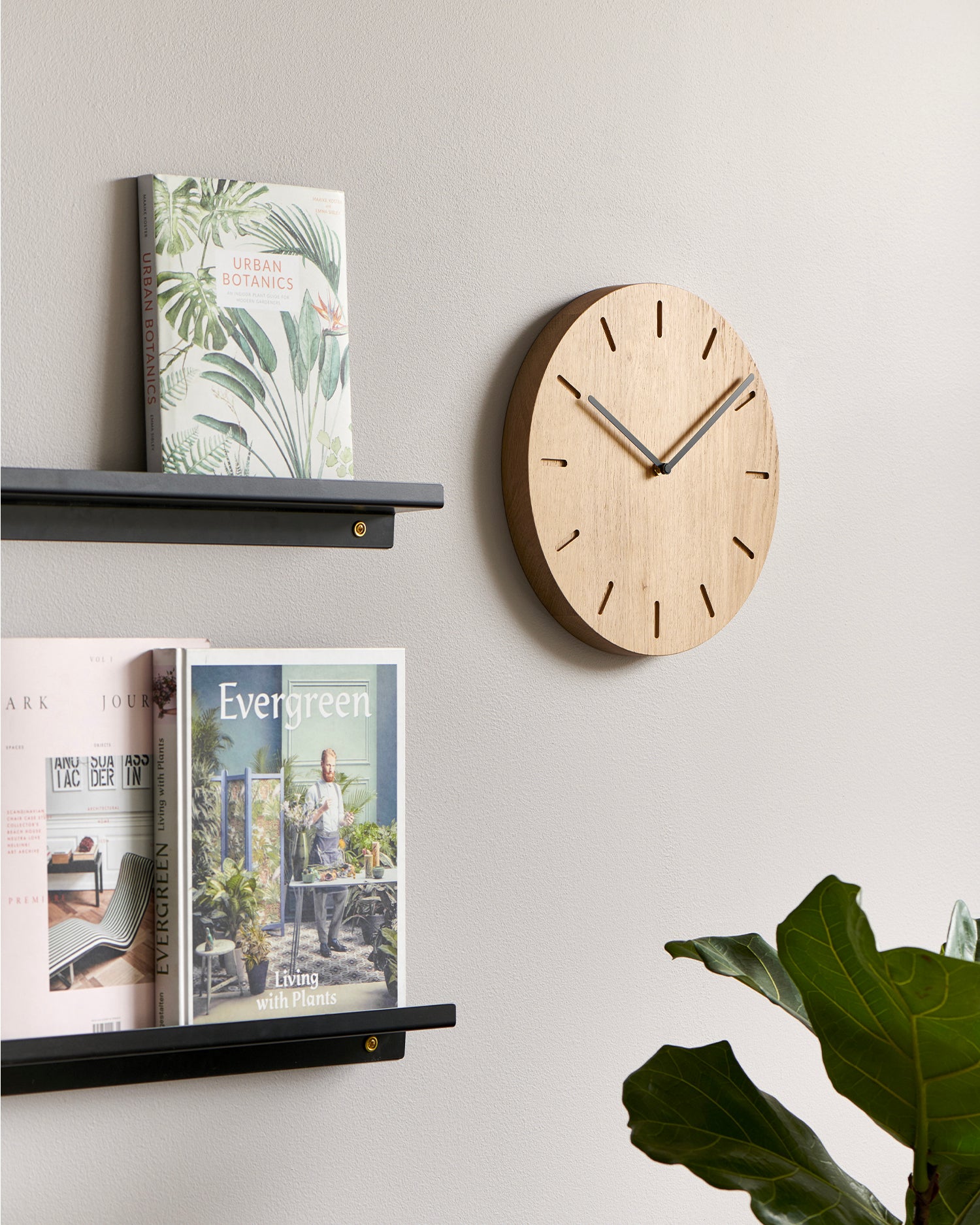 Orologio da parete in legno Watch:Out, rovere e argento
