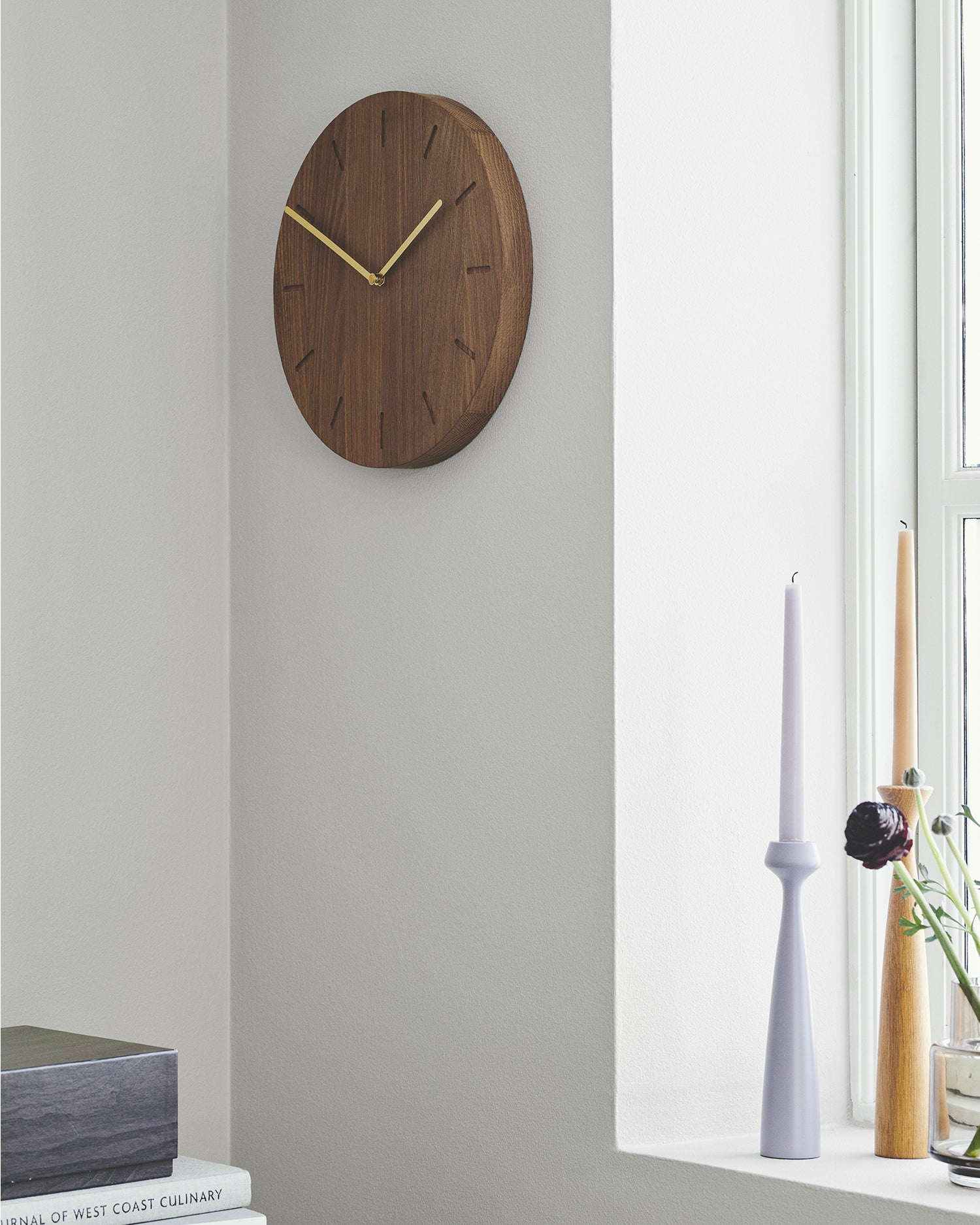 Orologio da parete Watch:Out, rovere scuro