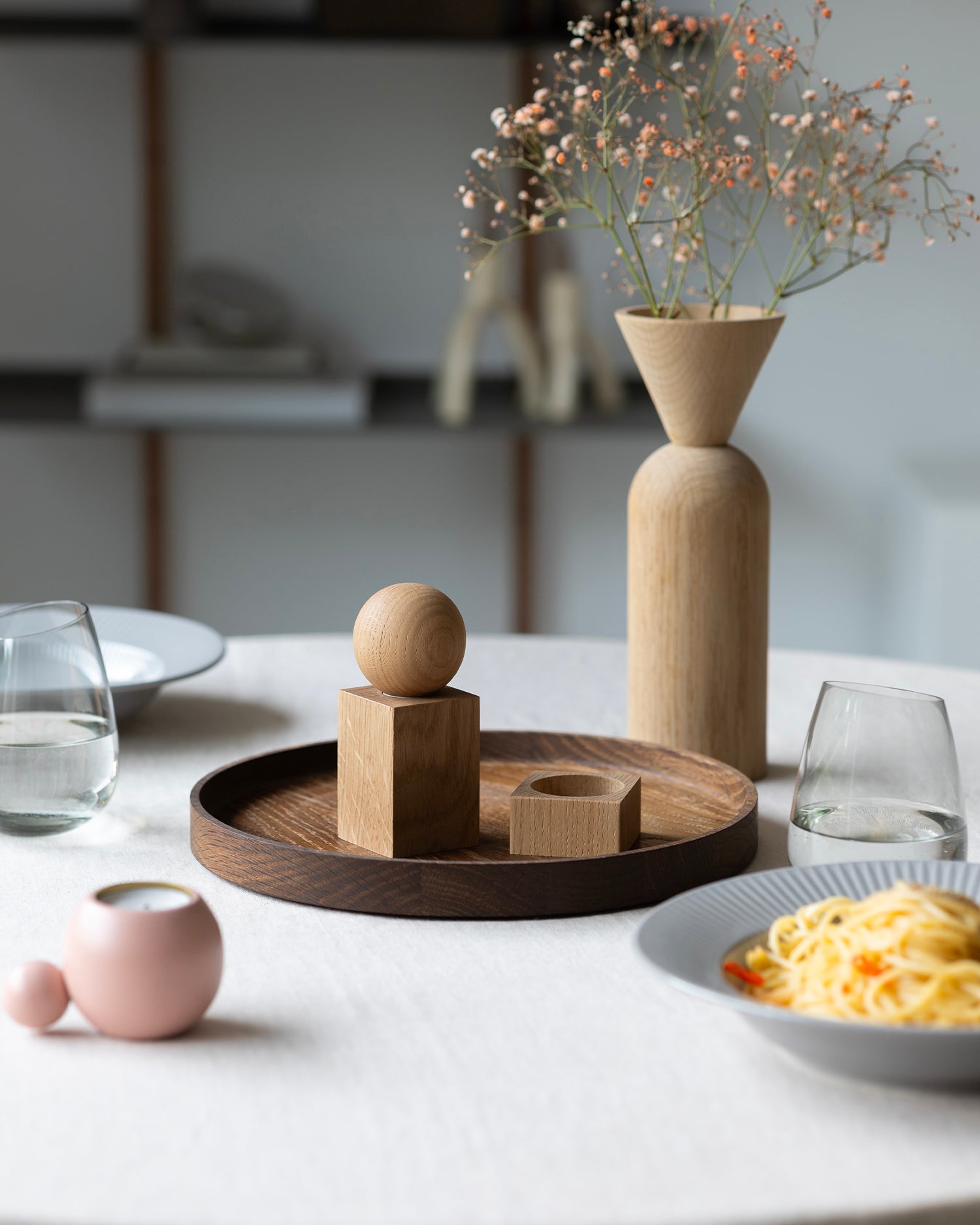 Set sale e pepe in legno TWIST, rovere