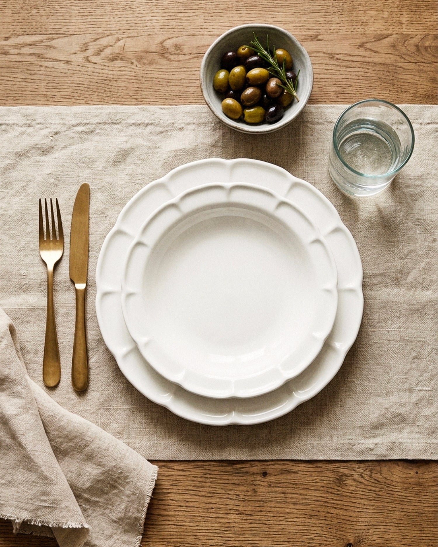Set 6 piatti fondi in ceramica realizzati a mano Dolcevita