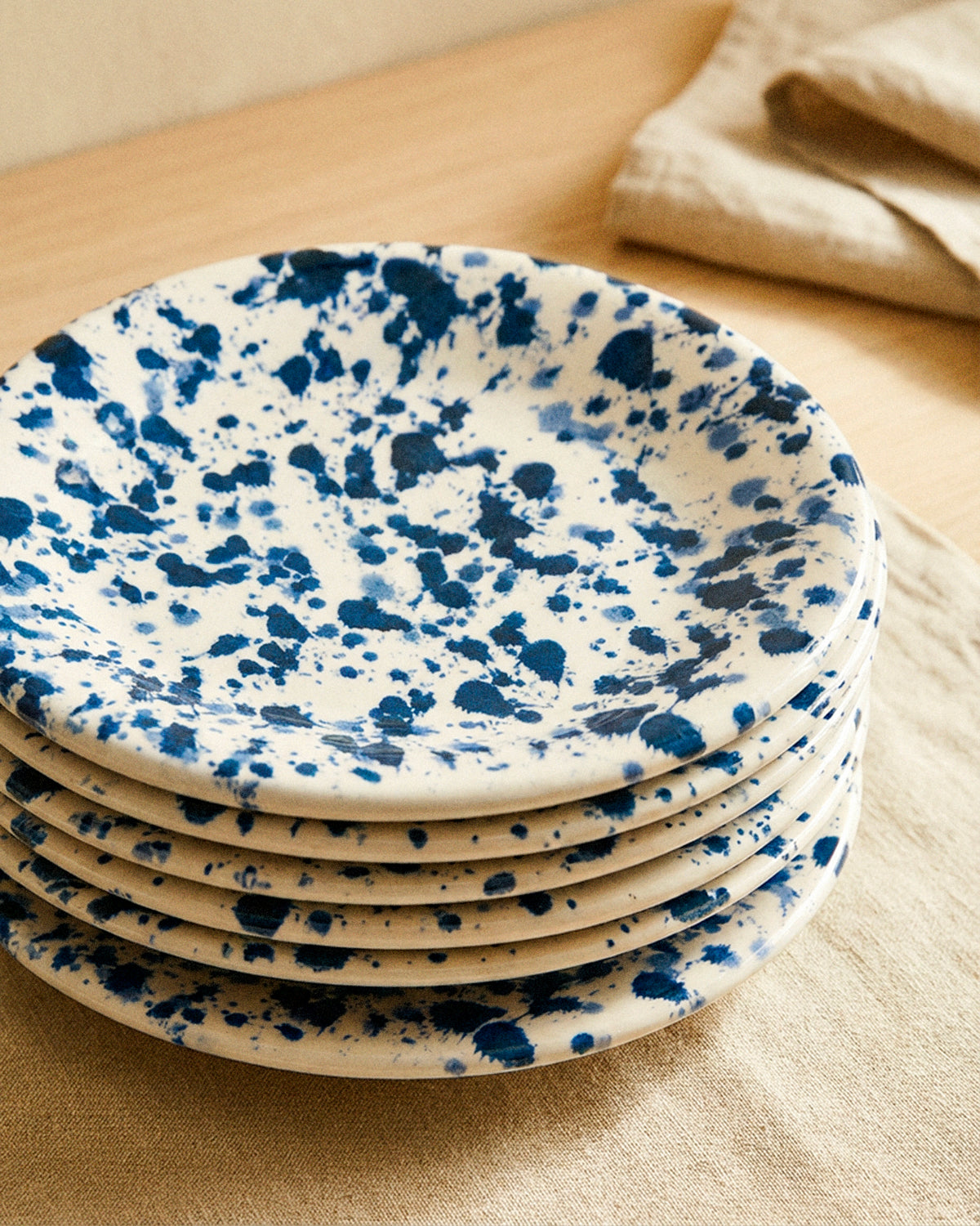 Set 6 piatti piani in ceramica realizzati a mano Impulso - Ceramica
