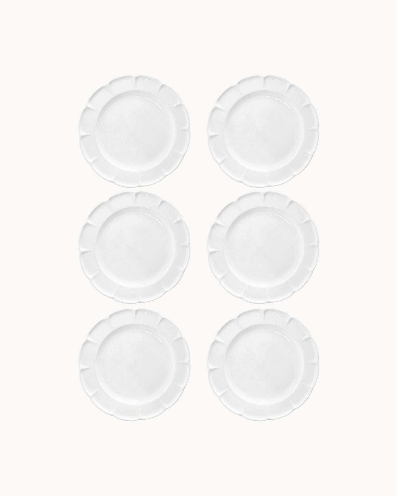 Set 6 piatti piani in ceramica realizzati a mano Dolcevita