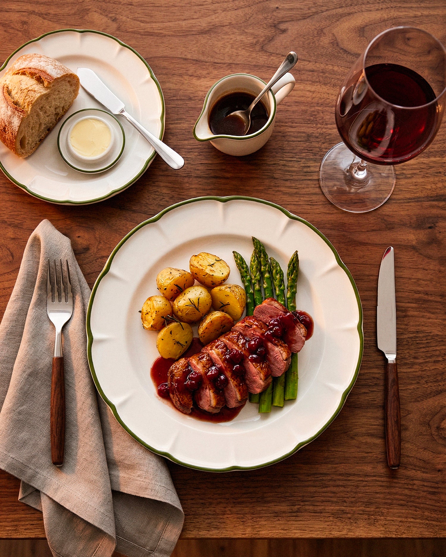 Set 6 piatti piani in ceramica realizzati a mano Filo