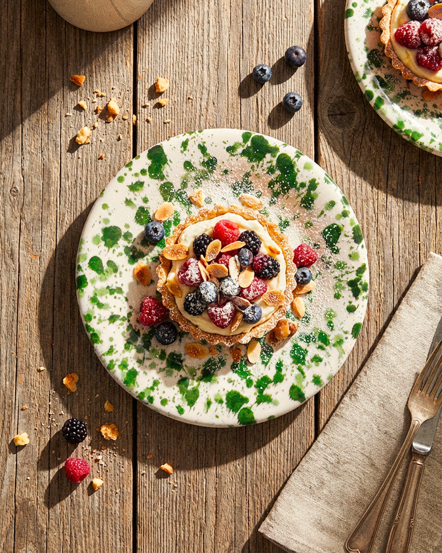 Set 6 piatti da dessert in ceramica realizzati a mano Impulso