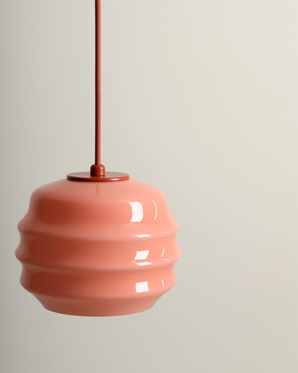 Lampada a sospensione in metallo e vetro Puff Glaze